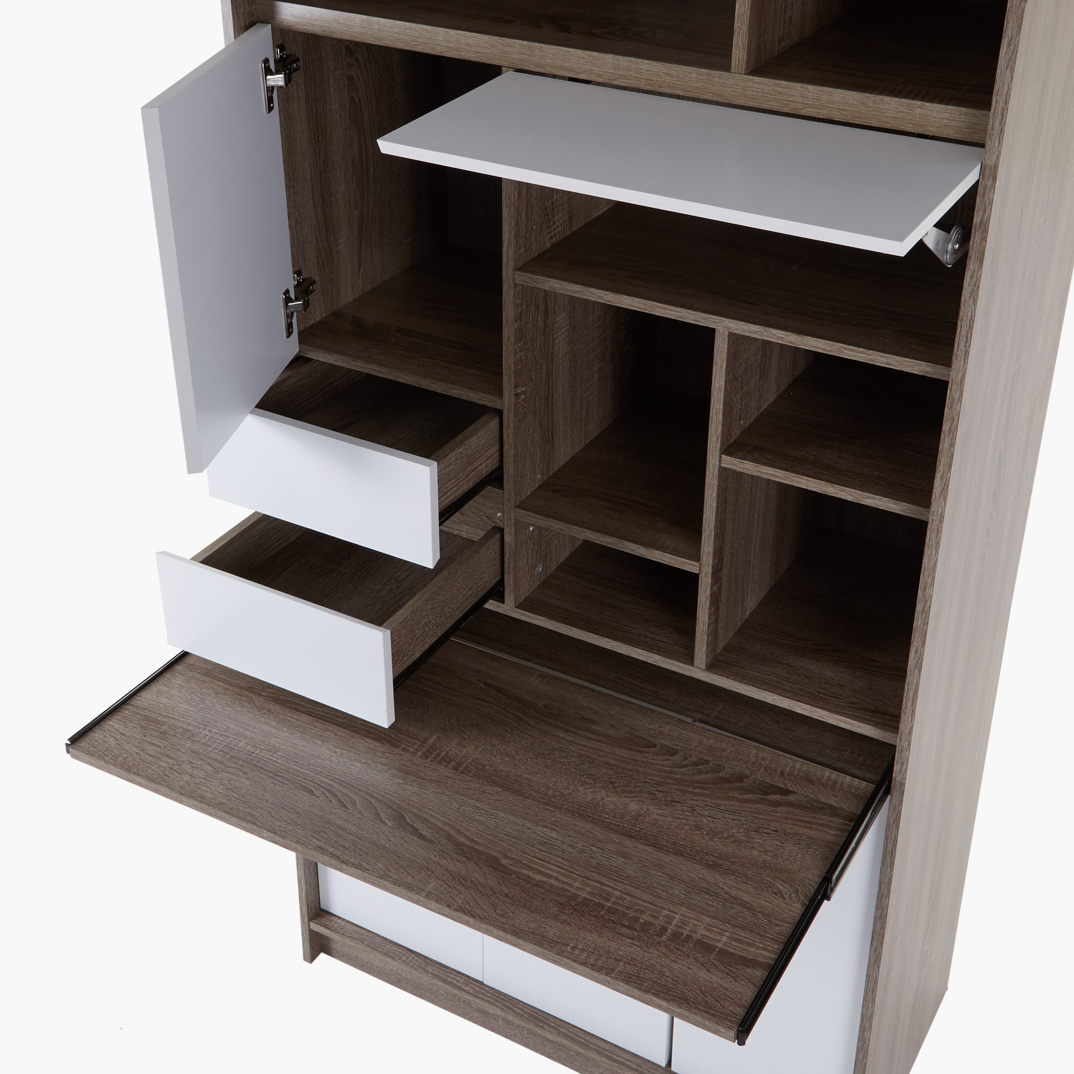 Cathy Multi-Shelf Study Desk with Bookcase-hbxfurniture-office-bookcases-image-4