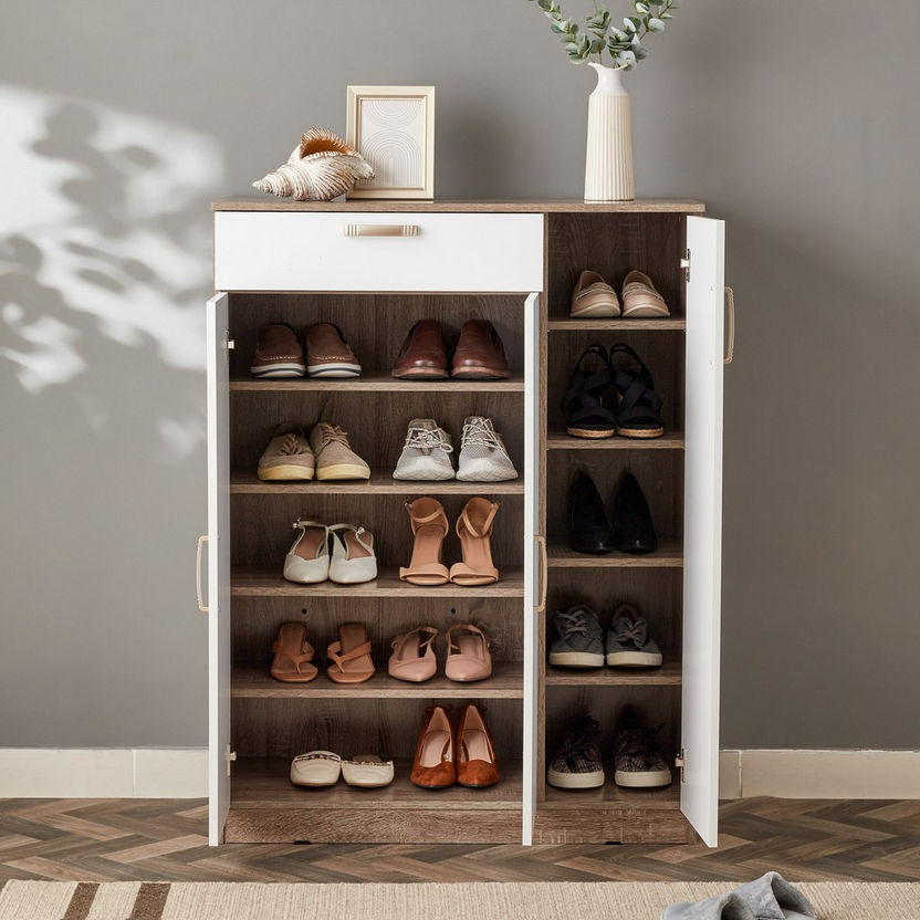 Sharon 3-Doors and 1-Drawer Shoe Cabinet for up to 15 Pairs-Shoe Cabinets & Racks-image-1