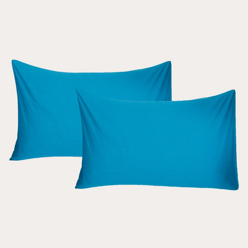 Essential 2-Piece Cotton Pillow Cover Set - 50x75 cm-Sheets and Pillow Covers-image-0