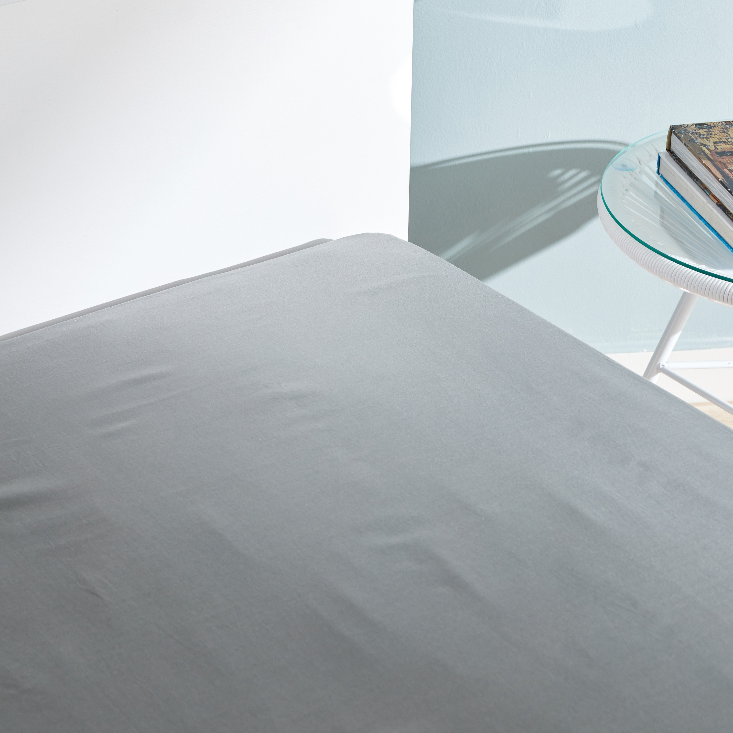 شرشف مطّاطي مزدوج قطن من إسينشيال - 120x200+25 سم-hbxhomeware-hbxbedroom-image-4
