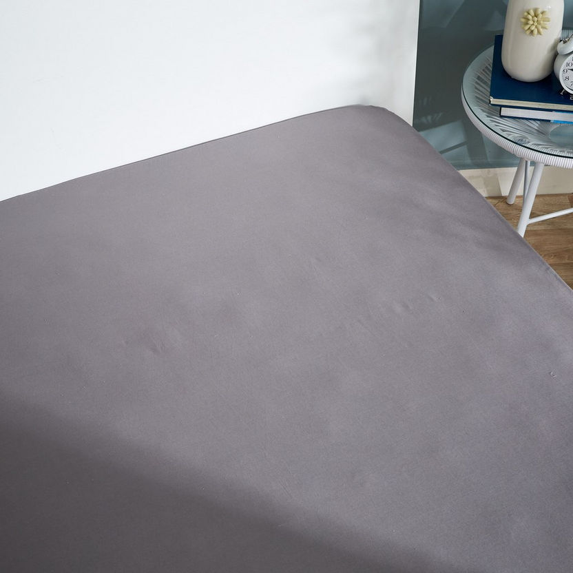 Essential Cotton Queen Fitted Sheet - 150x200+25 cm-Sheets and Pillow Covers-image-3