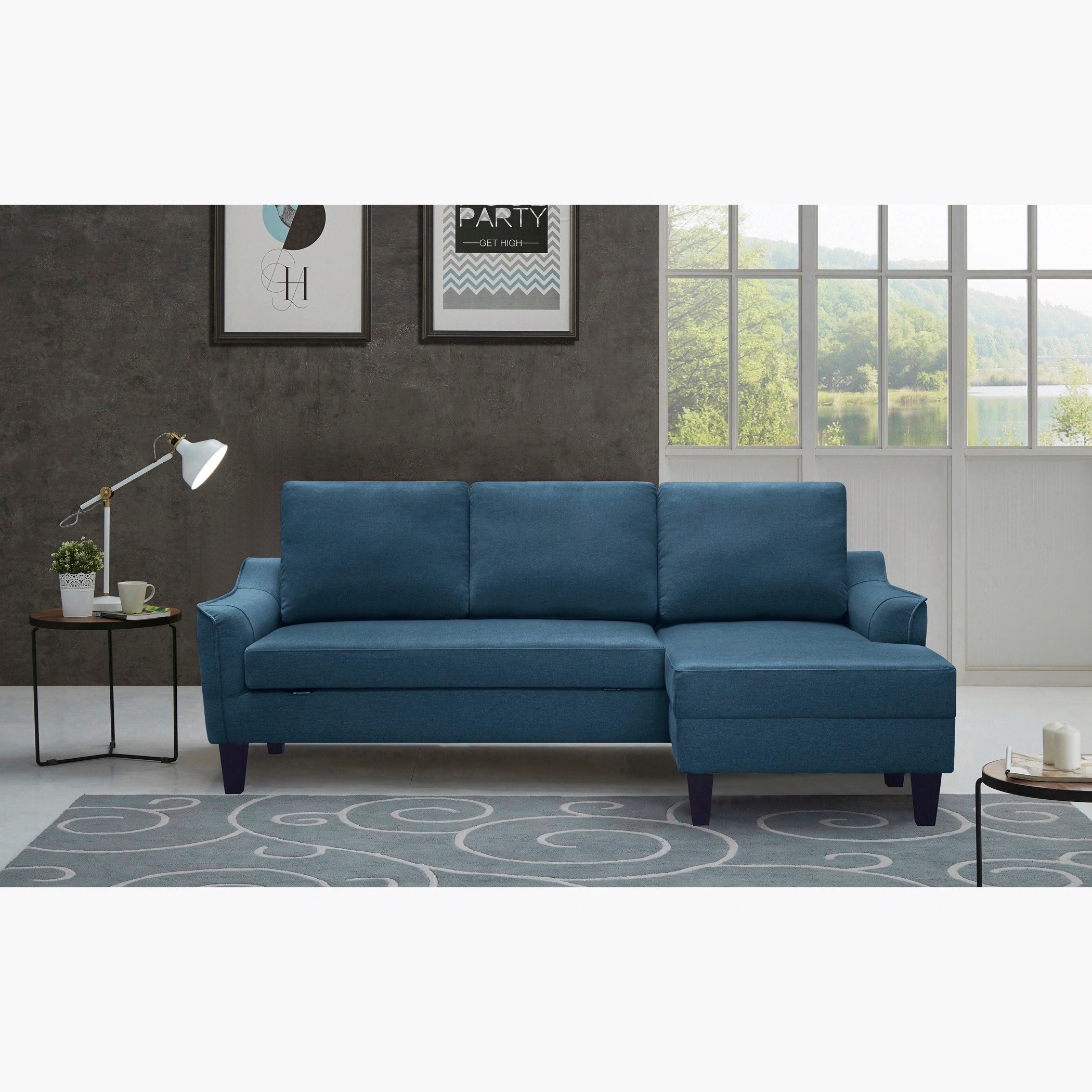 كنبة سرير قماشيّة ركنيّة يمين من سيدني-hbxfurniture-livingroom-sofasandsofasets-image-2