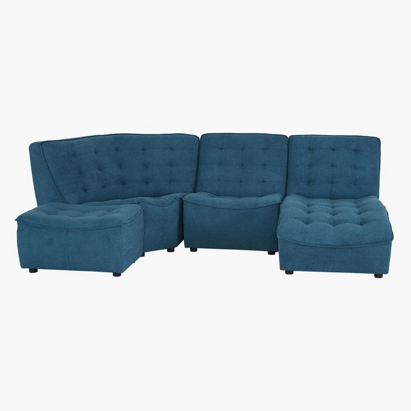 Burton Tufted Armless Corner Sofa-Modular Sofas-image-4