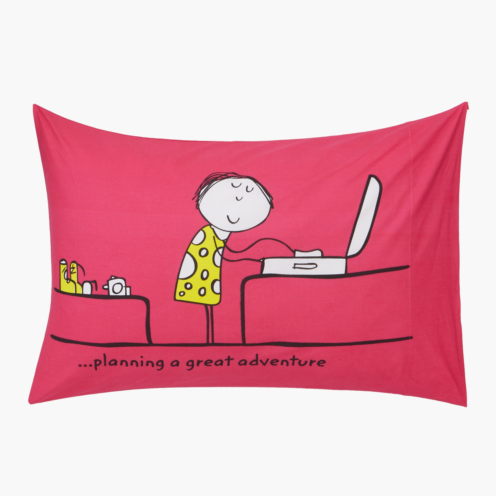 طقم غطاء وسادة قطعتين بطبعات هابينس إز سولو - 50x75 سم-hbxhomeware-hbxbedroom-image-1