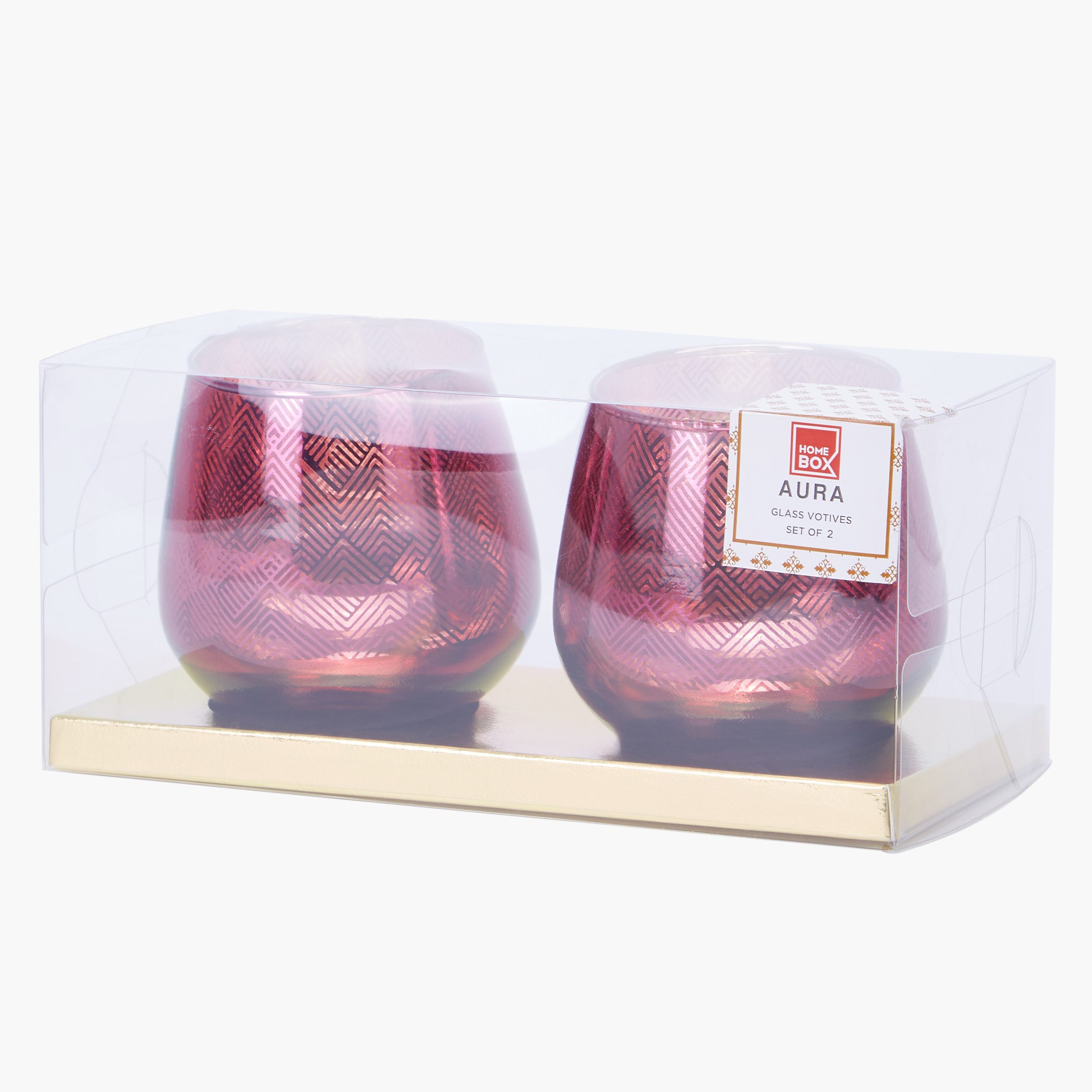 طقم حامل شموع بطبعة أورا من قطعتين-hbxlivingroom-decorandaccessories-candleholders-image-1