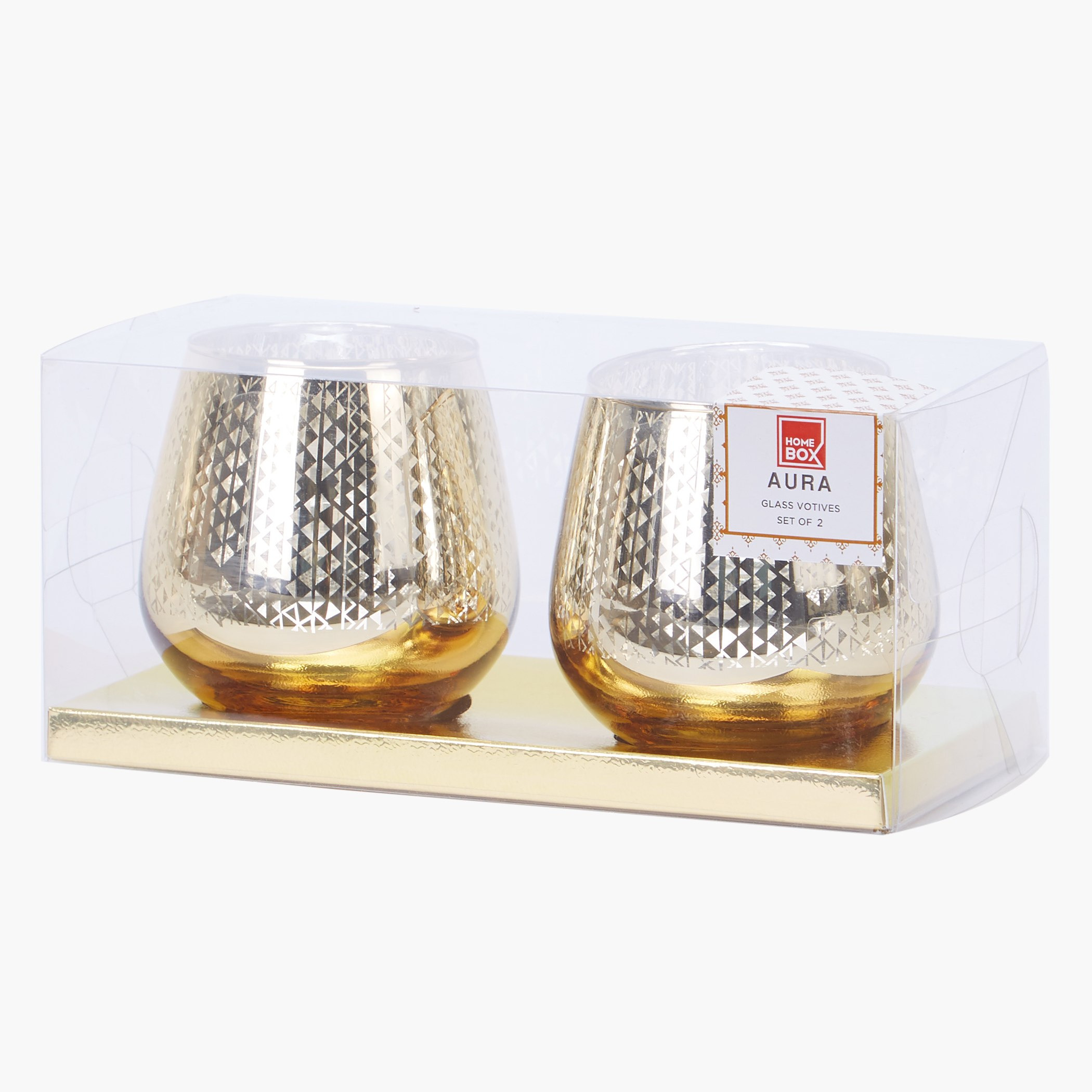 طقم حوامل شموع على شكل بيضة بطبعات أورا من قطعتين-hbxlivingroom-decorandaccessories-candleholders-image-1