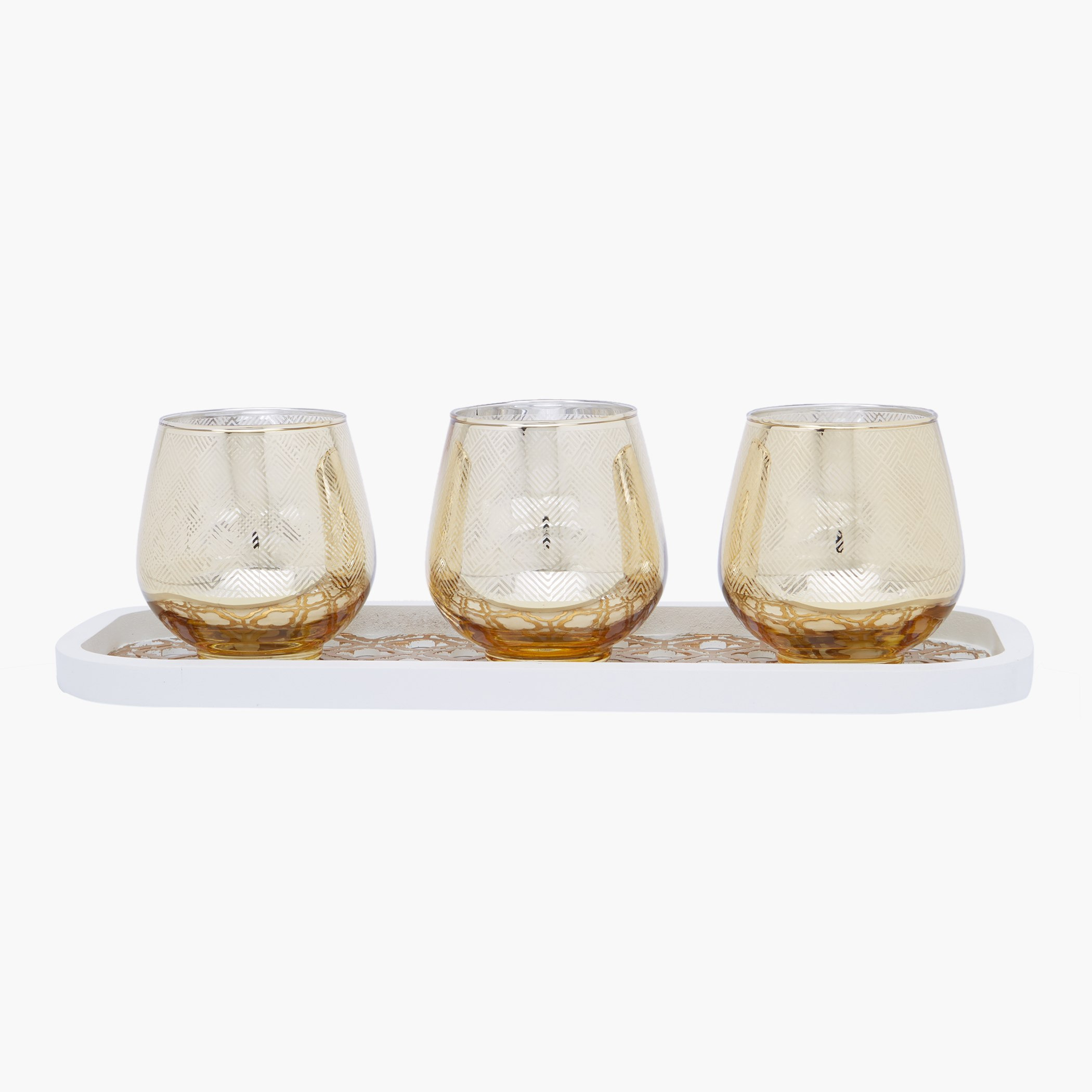 حامل شموع مزيّنة إمبيريال مع طقم صينية-hbxlivingroom-decorandaccessories-candleholders-image-2