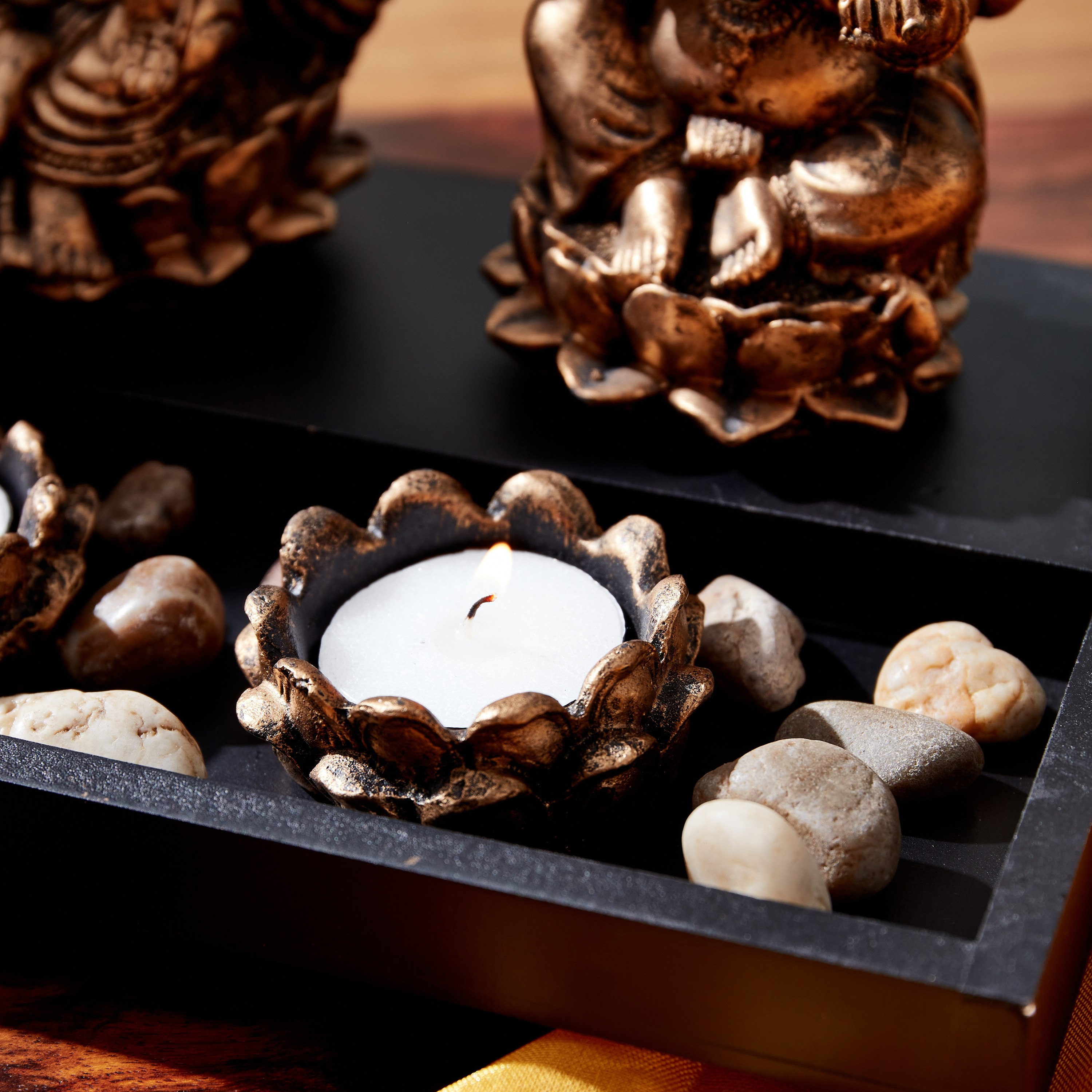 Ganesha and Laxmi Resin Figurine Tealight Holder-hbxlivingroom-decorandaccessories-candleholders-image-3