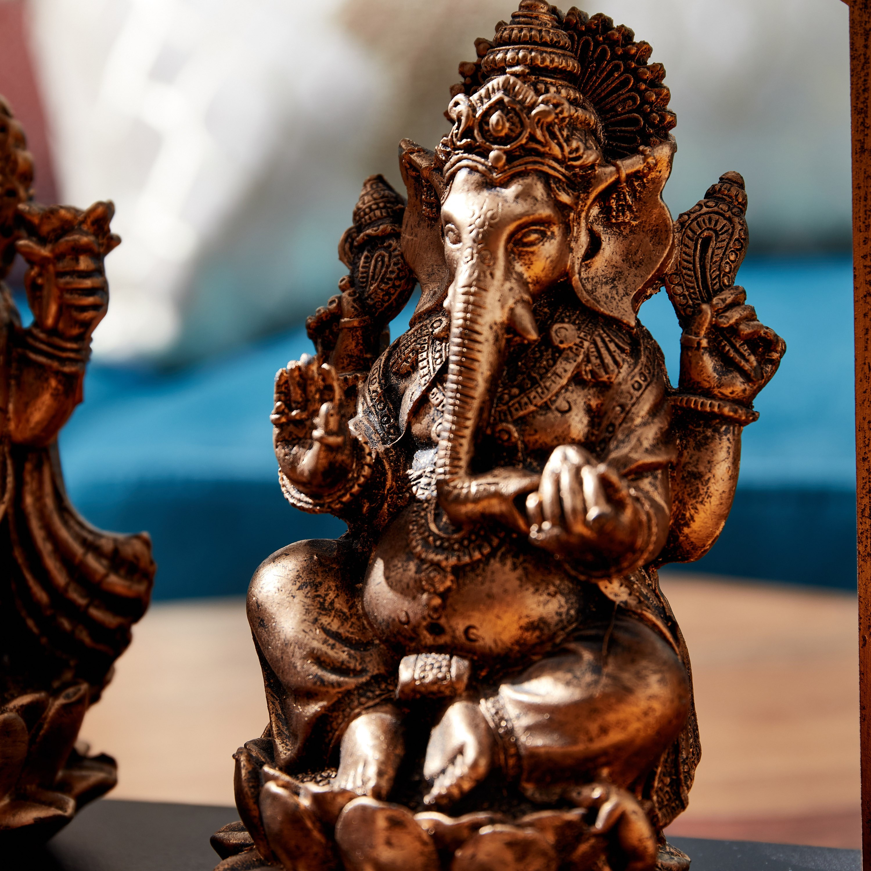 Ganesha and Laxmi Resin Figurine Tealight Holder-hbxlivingroom-decorandaccessories-candleholders-image-4