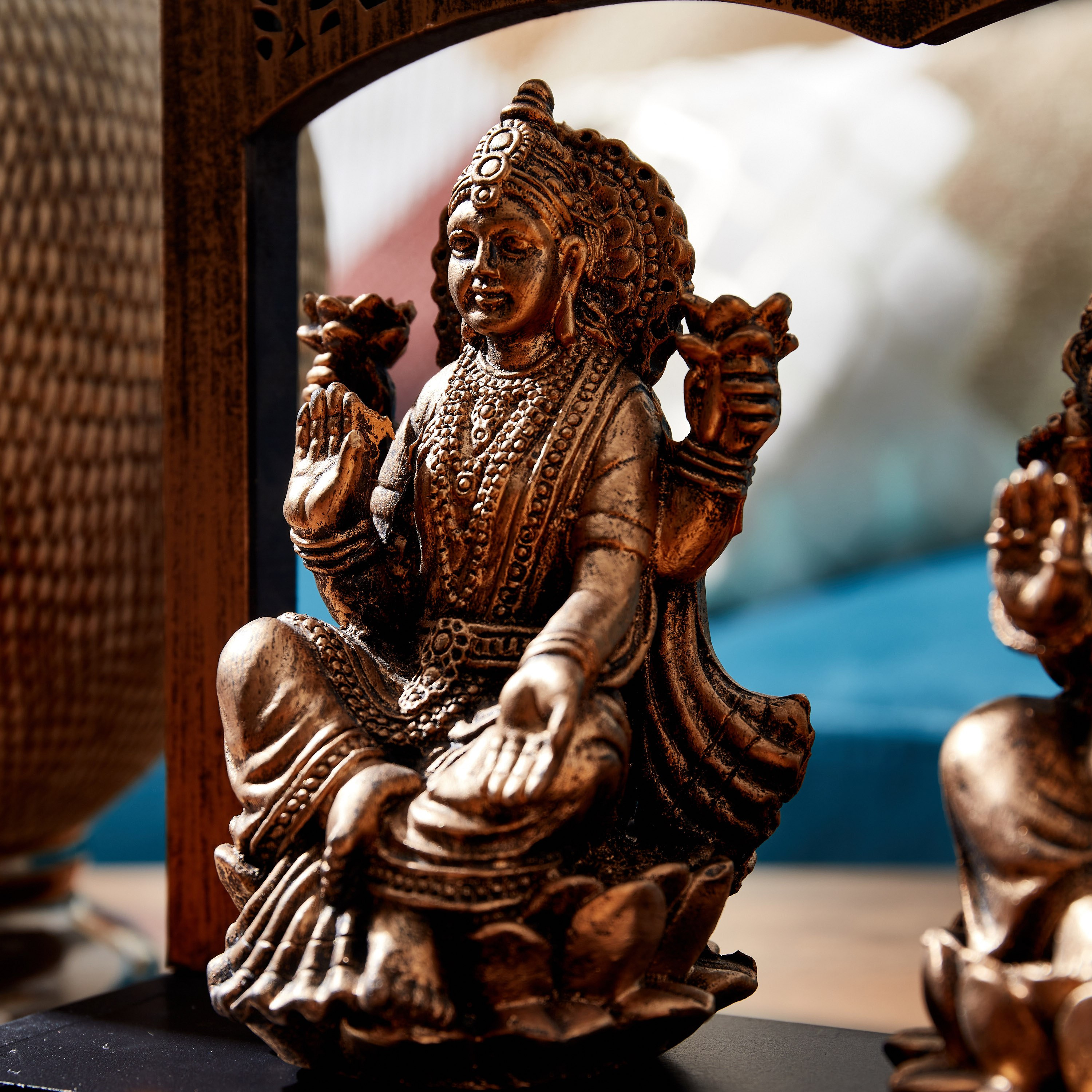 Ganesha and Laxmi Resin Figurine Tealight Holder-hbxlivingroom-decorandaccessories-candleholders-image-5