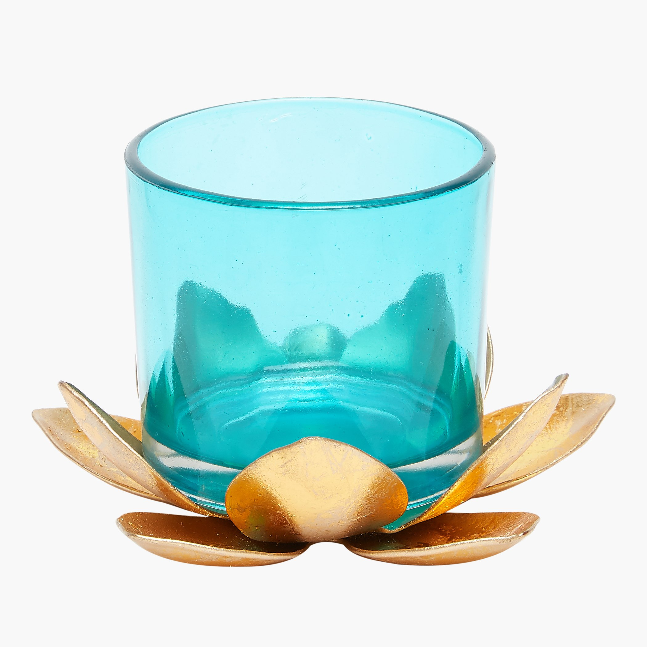 حامل شموع صغيرة مزخرف بغطاء زجاجي من لوتس-hbxlivingroom-decorandaccessories-candleholders-image-1