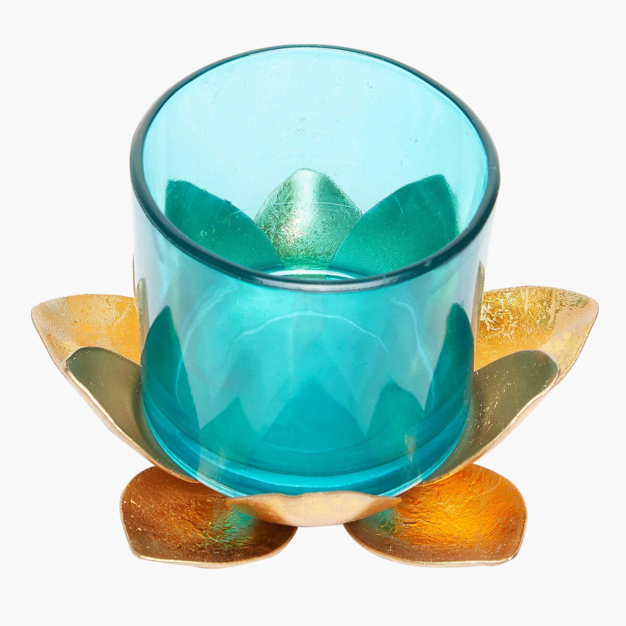 حامل شموع صغيرة مزخرف بغطاء زجاجي من لوتس-hbxlivingroom-decorandaccessories-candleholders-image-2