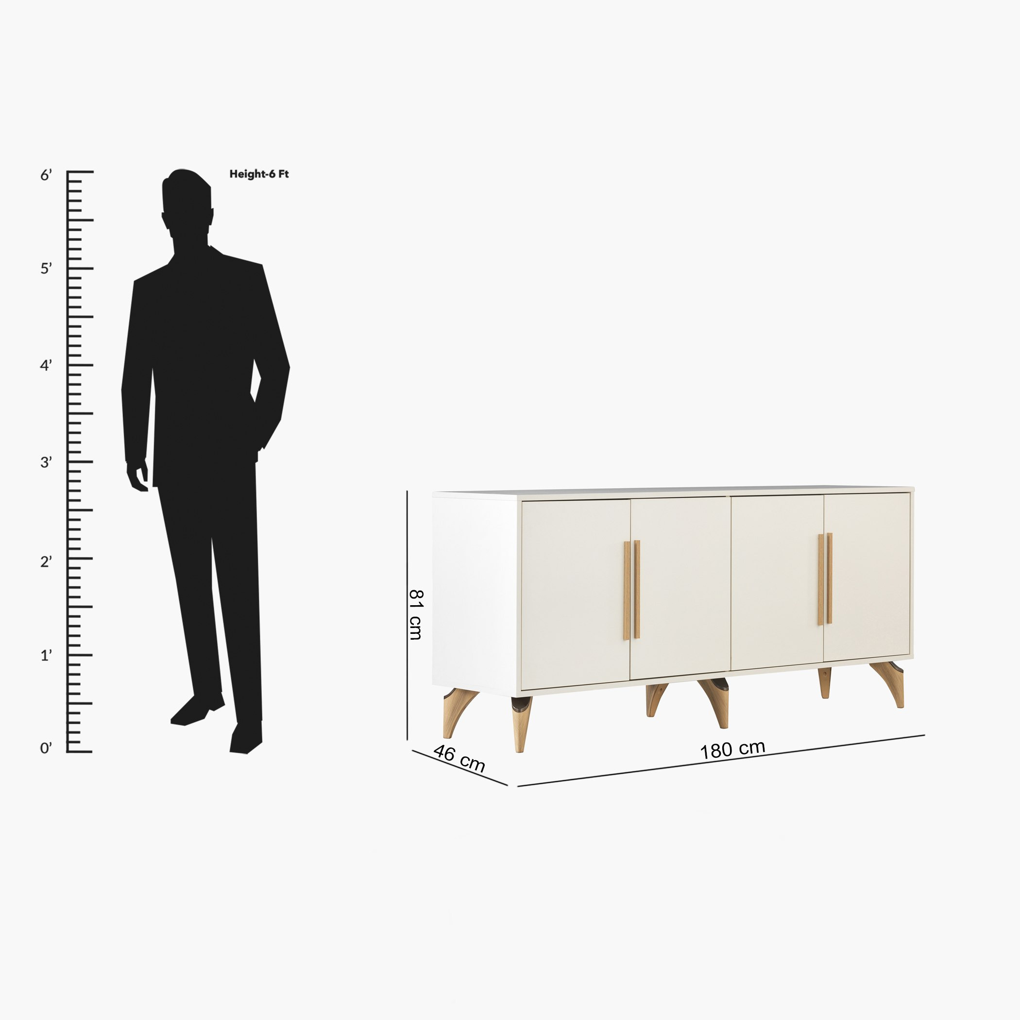 خزانة جانبية 4 أبواب من مون لايت-hbxfurniture-diningroom-buffetsandsideboards-image-11