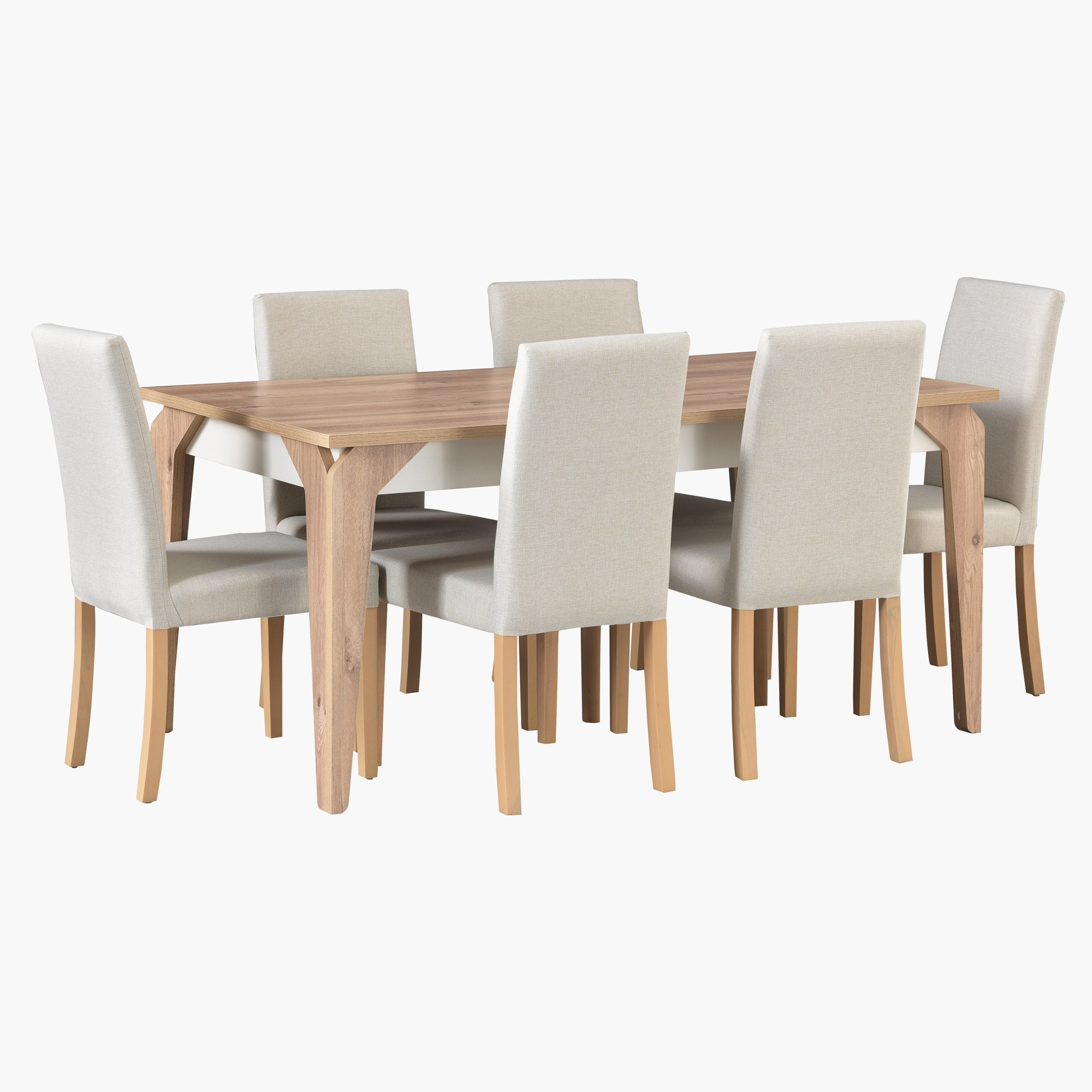 طقم سفرة 6 مقاعد من مون لايت -hbxfurniture-diningtablesandsets-diningsets-sixseater-image-2