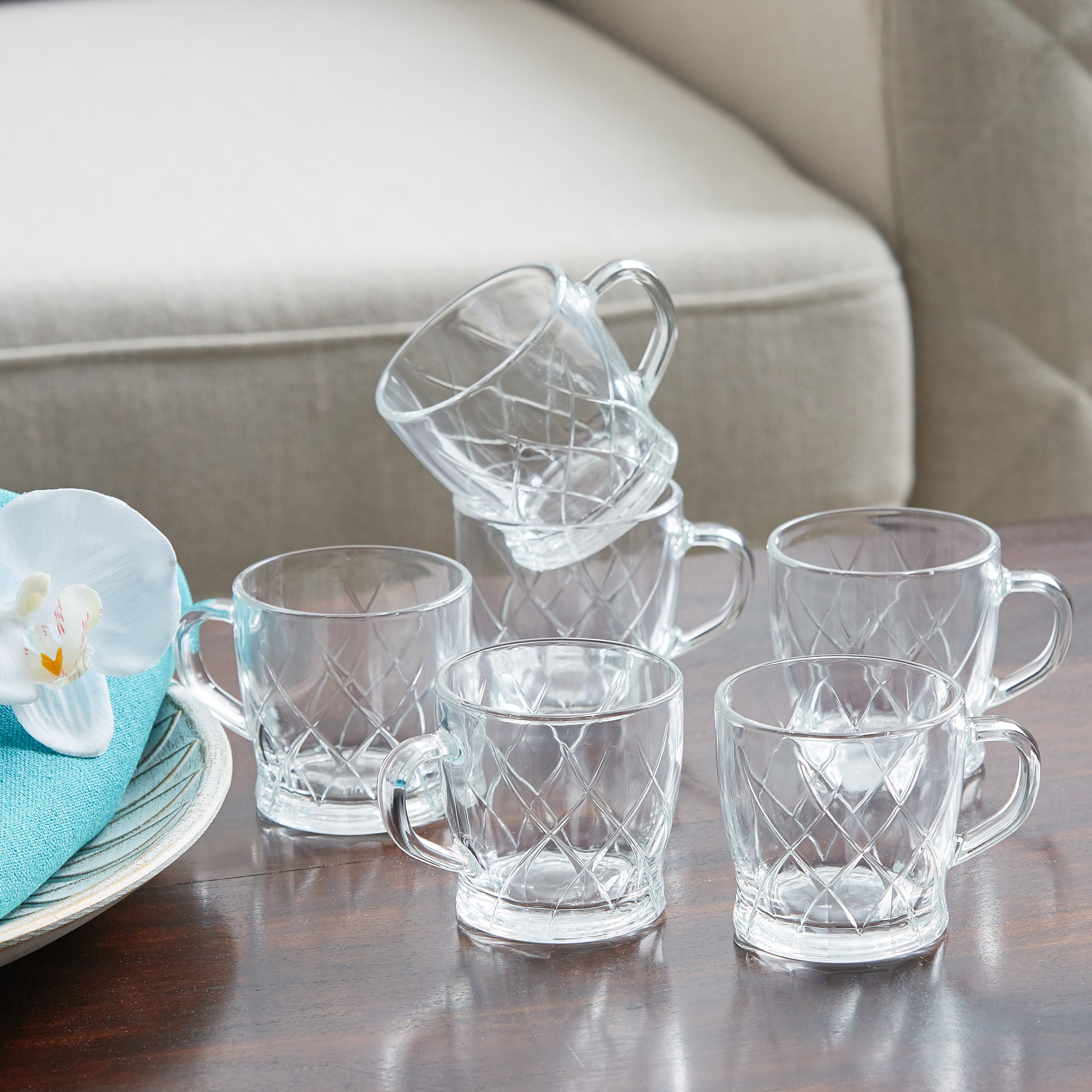 طقم فناجين بارزة الملمس 6 قطع - 200 مل-hbxhomeware-diningandtabletop-coffeeandteasets-image-1