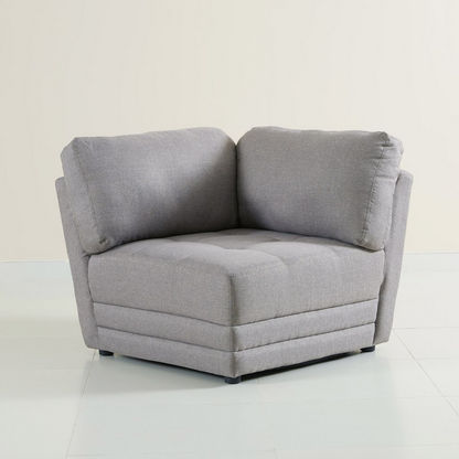 Curvy 1-Seater Fixed Back Fabric Corner Sofa
