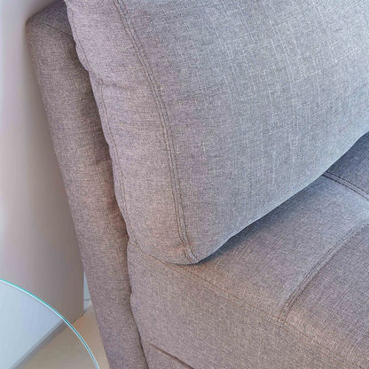 Curvy 1-Seater Armless Fabric Sofa