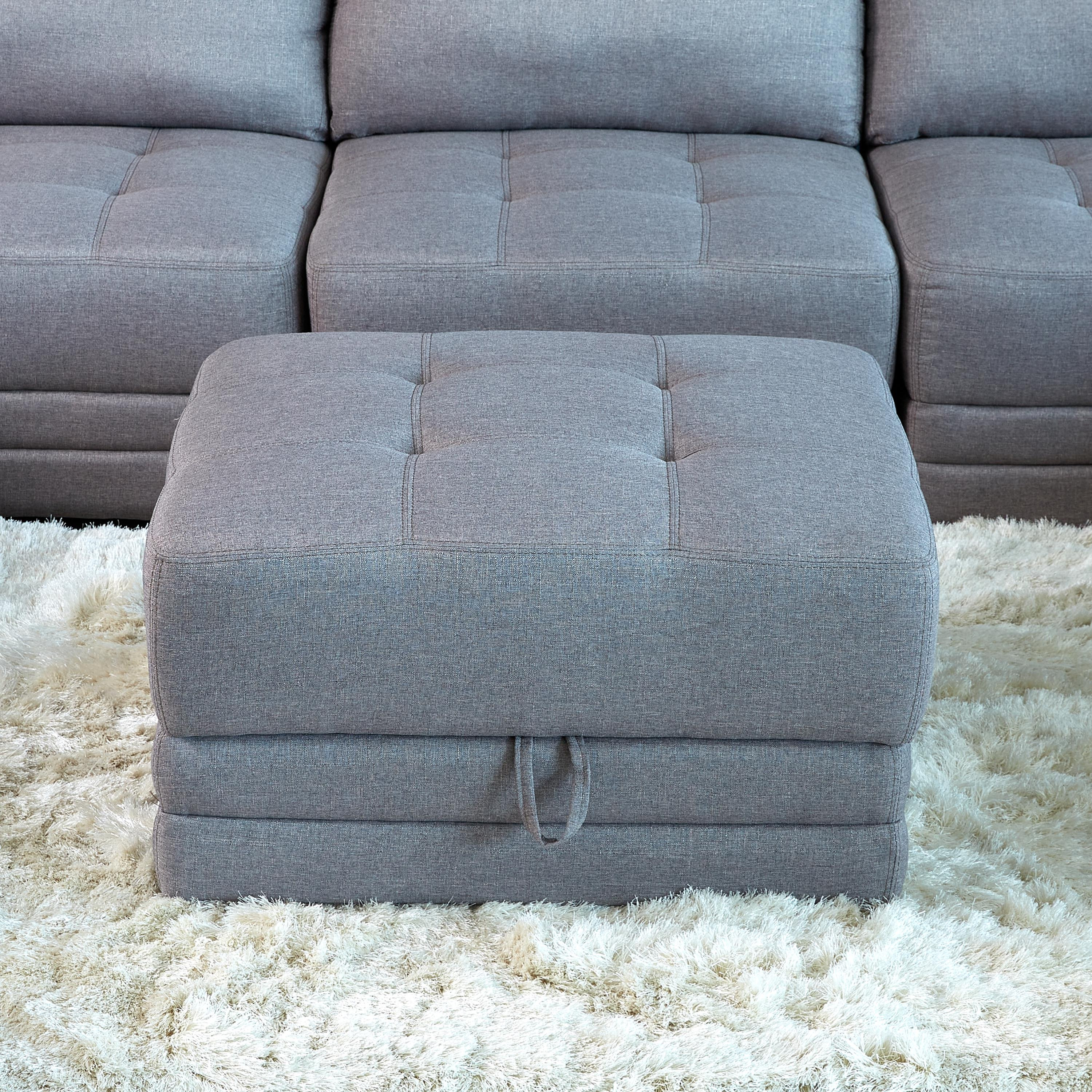 مسند قدم قماشي مربّع بوحدة تخزين من كيرفي-hbxlivingroom-sofasandarmchairs-ottomansandfootstools-image-2