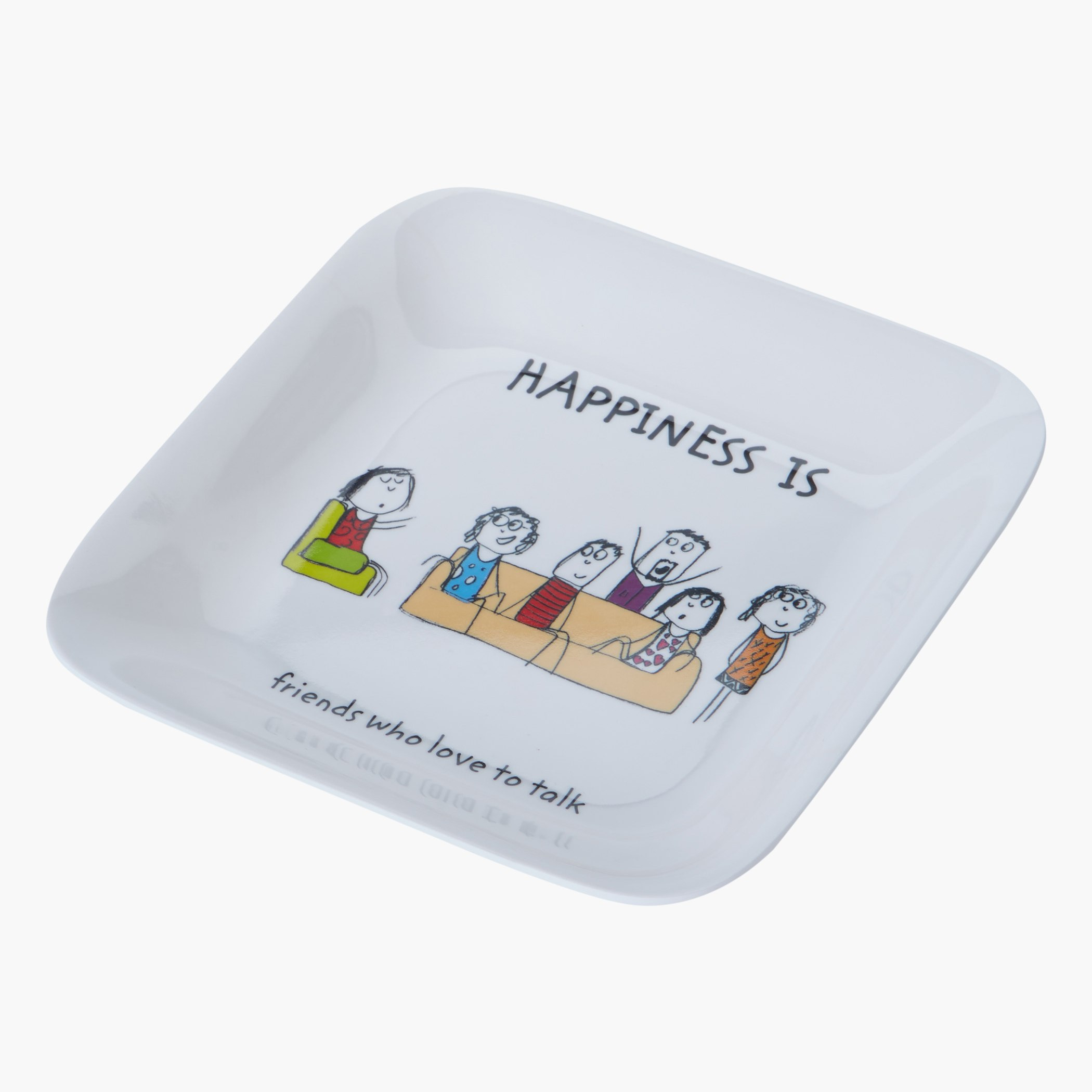 Happiness Printed Square Plate-hbxdecorandfurnishings-tabletop-serveware-image-1
