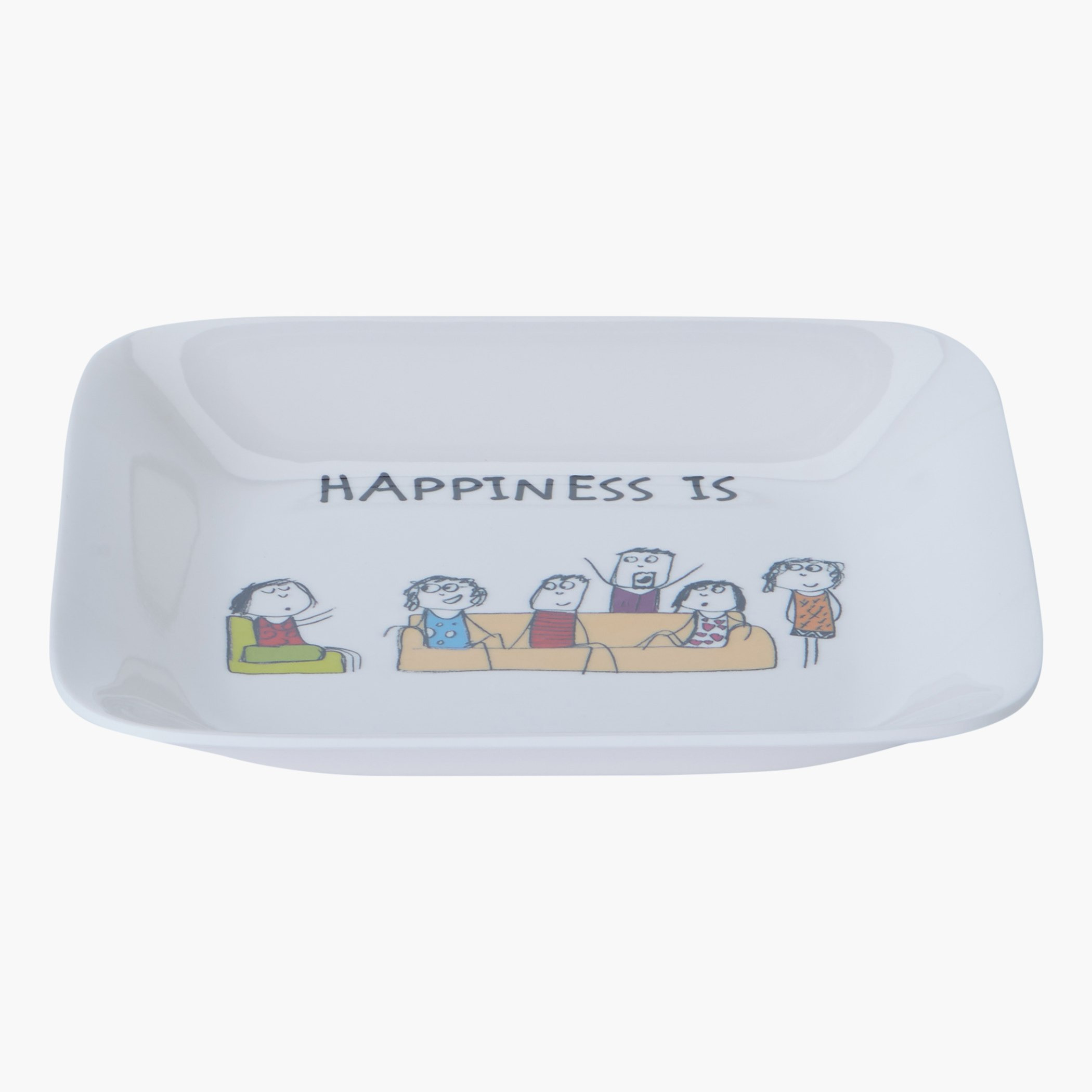 Happiness Printed Square Plate-hbxdecorandfurnishings-tabletop-serveware-image-2
