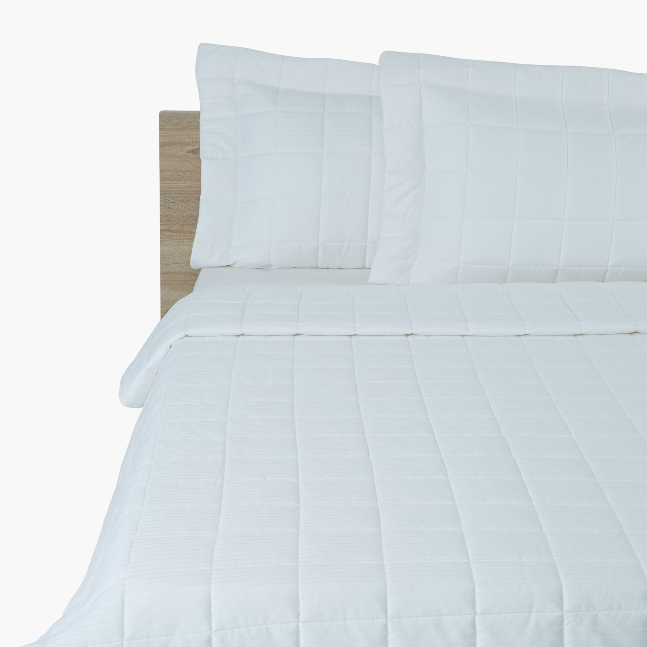 Ontario Striped 3-Piece Twin Quilt Set - 250x180 cm-hbxdecorandfurnishings-bedding-bedspreadsandquilts-image-1
