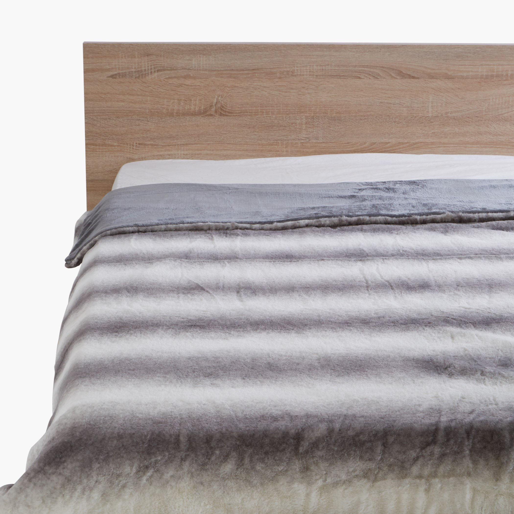 بطانية مزدوجة قطيفة مقلّمة - 150x220سم-hbxhomeware-hbxbedroom-image-1