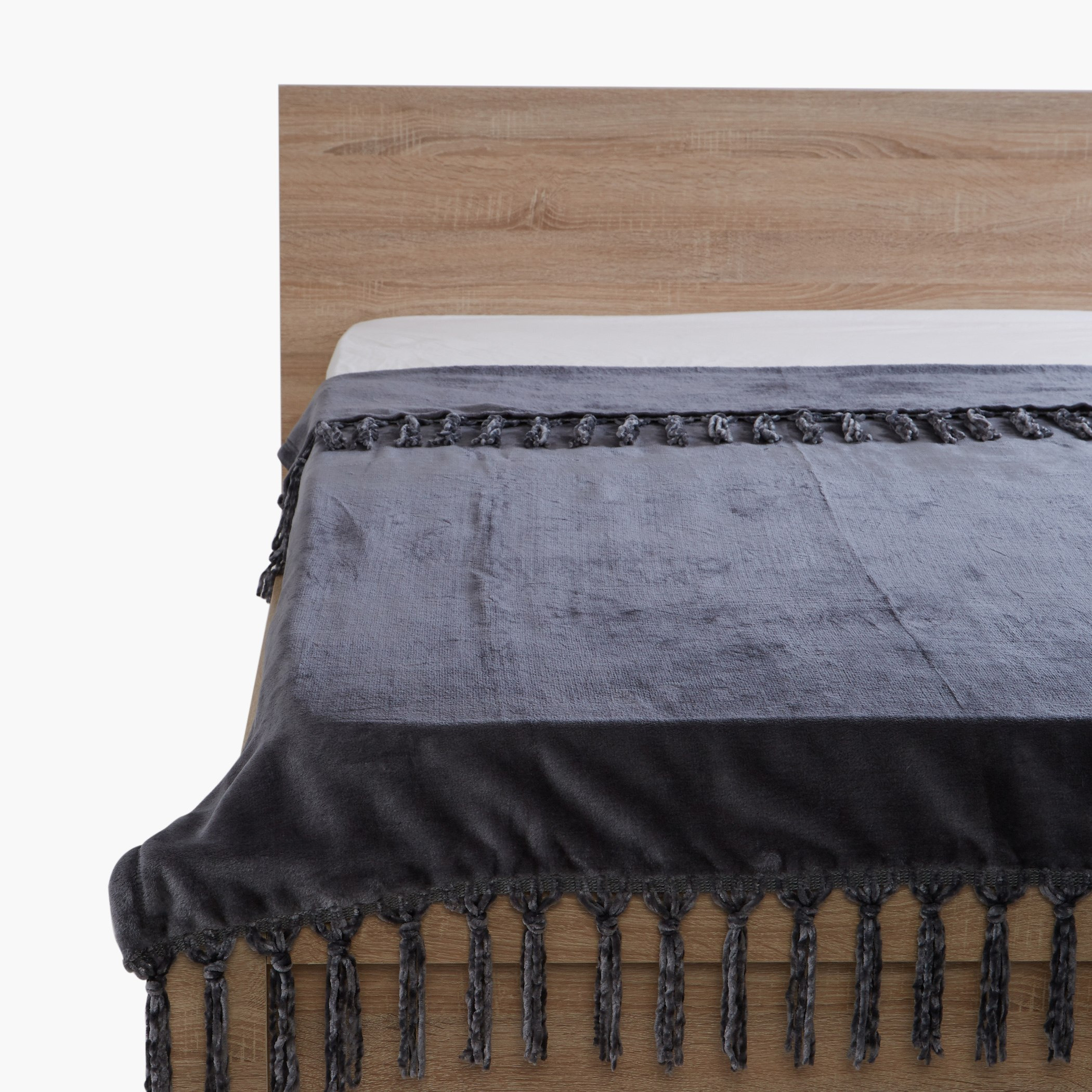 Lavish Micro Flannel Throw with Tassel Detail - 130x180 cm-hbxhomeware-hbxbedroom-image-1