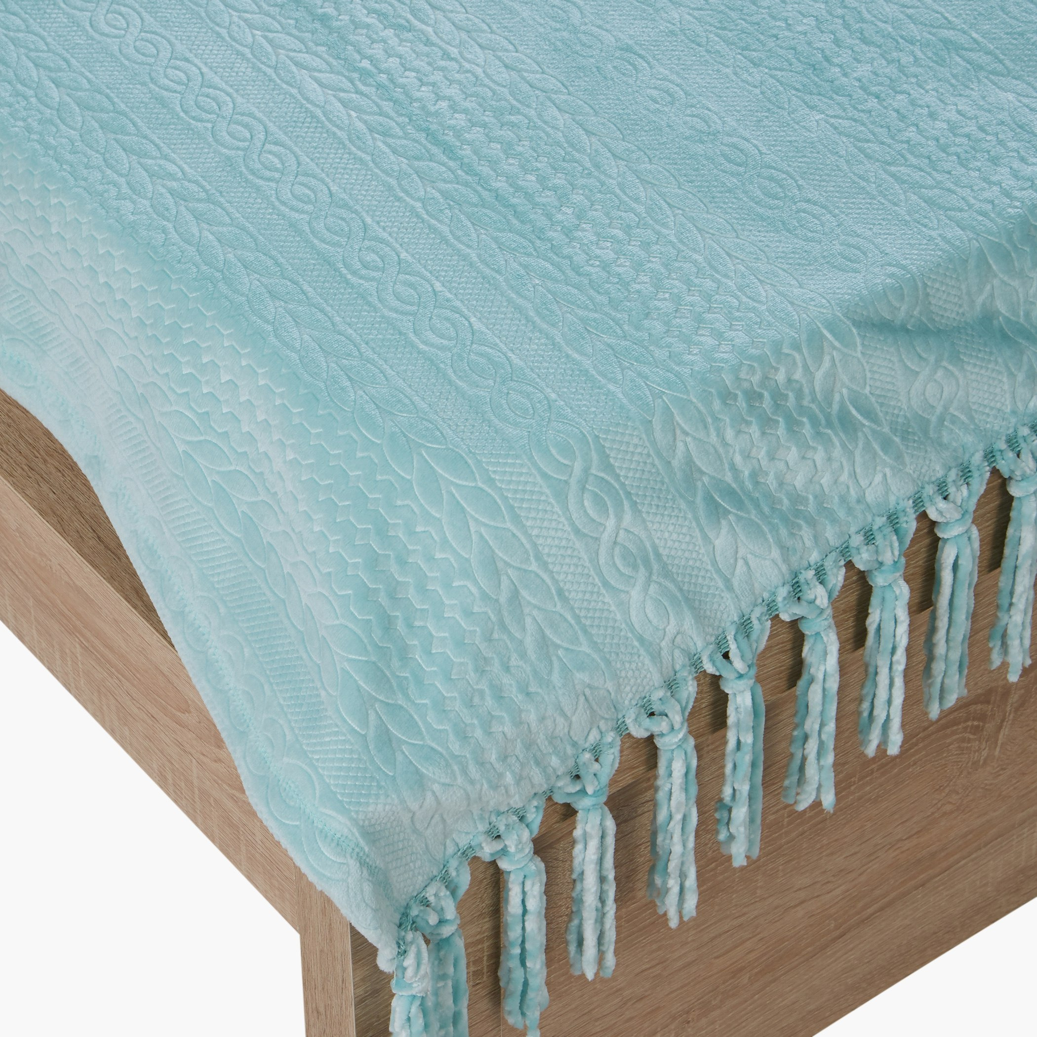 Textured Plush Micro Flannel Throw with Tassel Detail - 130x180 cm-hbxhomeware-hbxbedroom-image-2