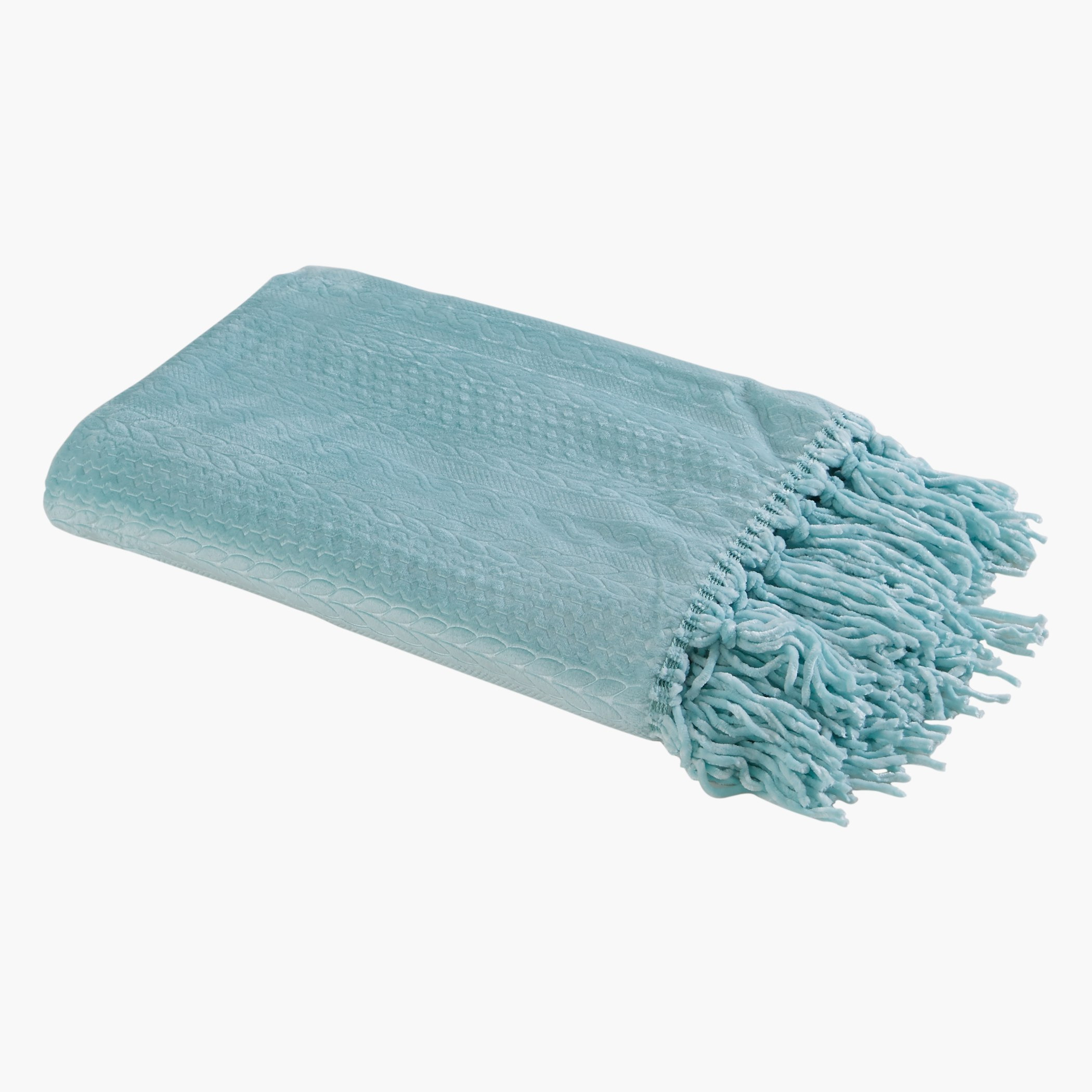 Textured Plush Micro Flannel Throw with Tassel Detail - 130x180 cm-hbxhomeware-hbxbedroom-image-3
