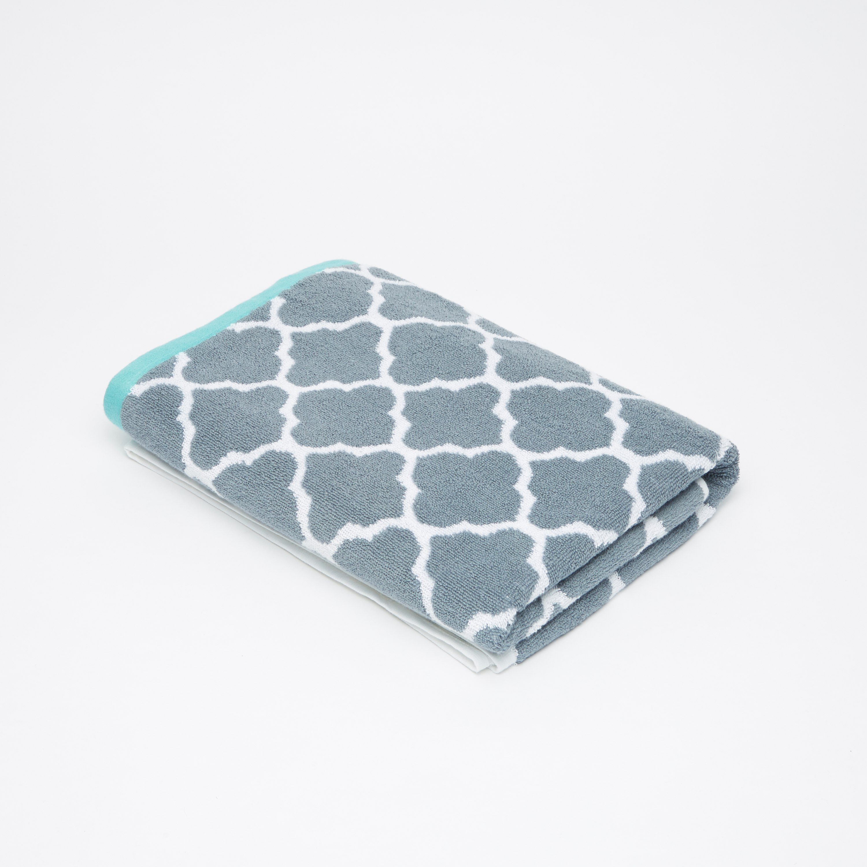 منشفة حمام جاكار مصبوغة من ماتريكس يارن - 70 × 140 سم-hbxbathroom-bathroomtextiles-image-1
