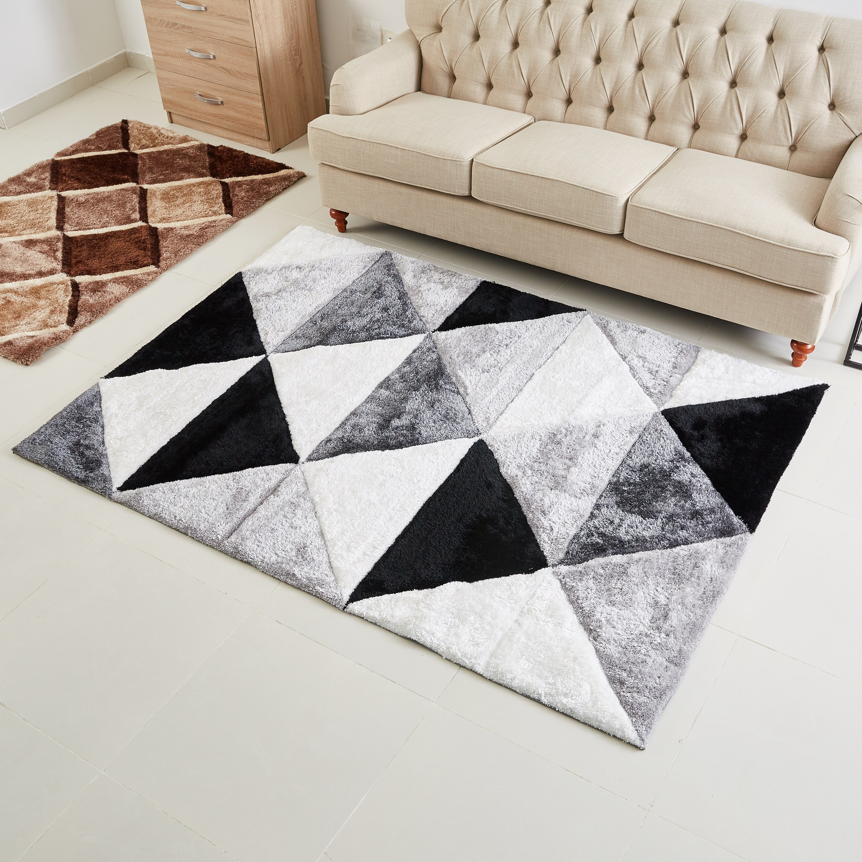 Urban 3D Textured Shaggy Rug - 120x170 cm-hbxdecorandfurnishings-floorcoverings-rugs-image-1