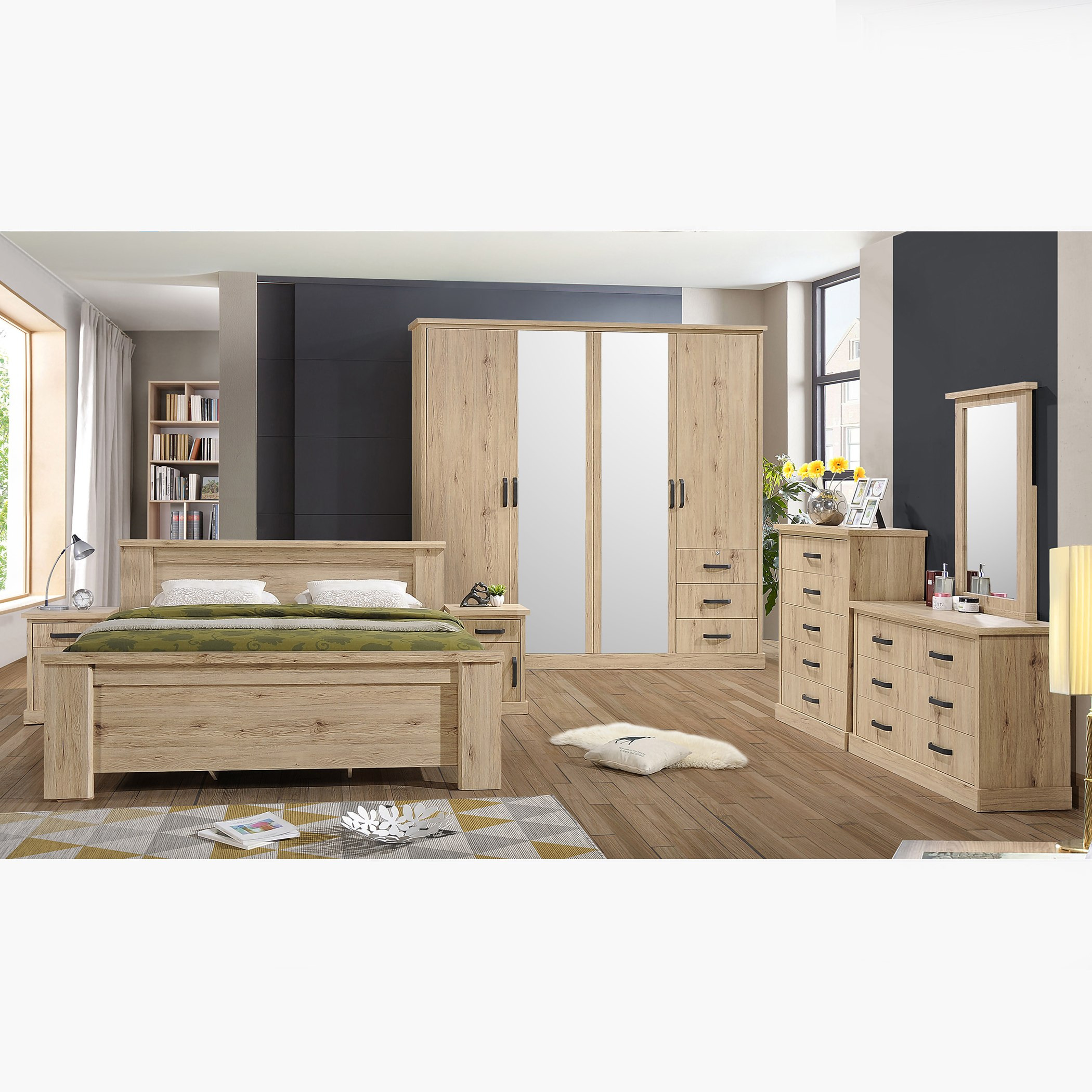 وحدة تخزين بـ5 أدراج من جلاسجو-hbxfurniture-dressersandchests-chestofdrawers-image-4