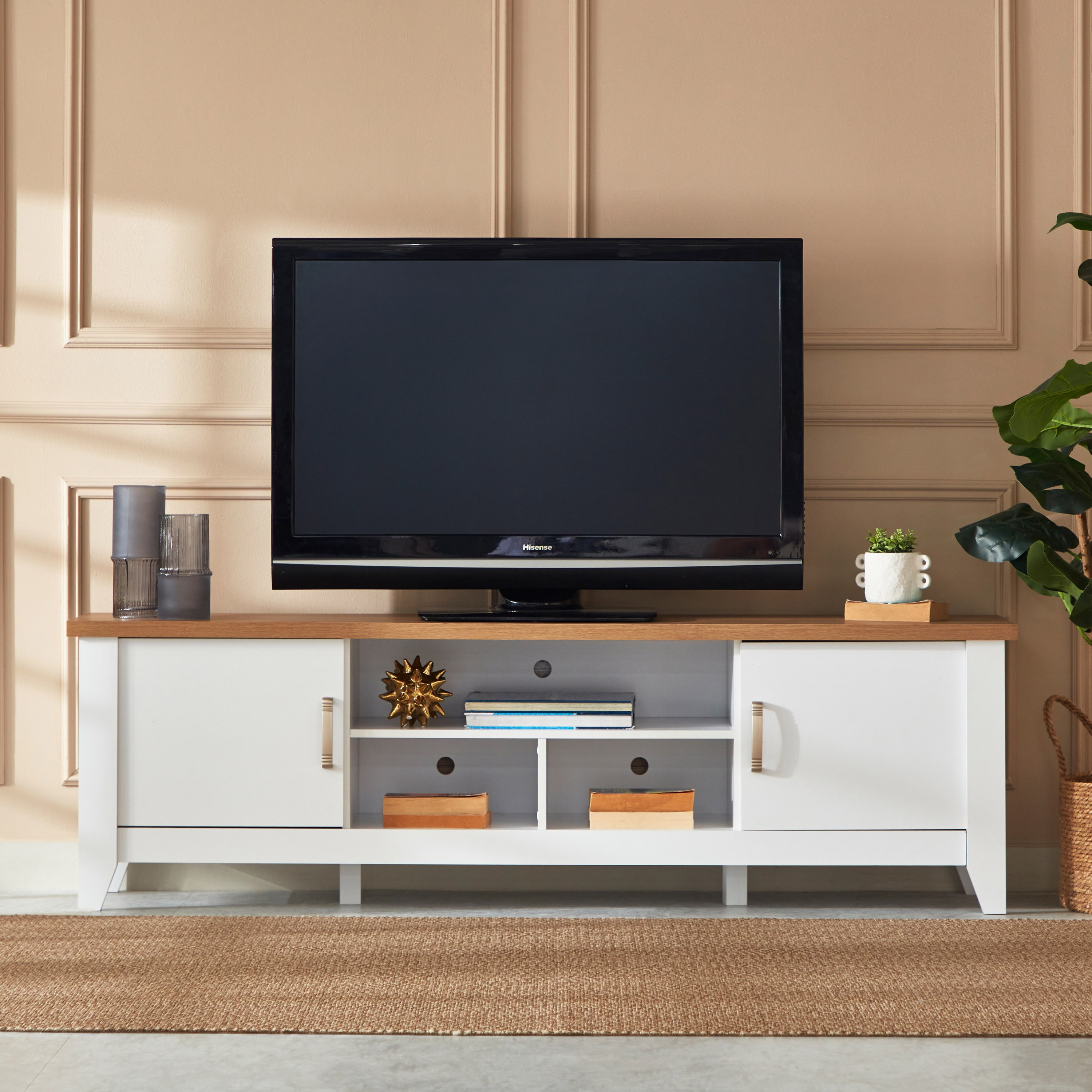 Low white deals tv unit