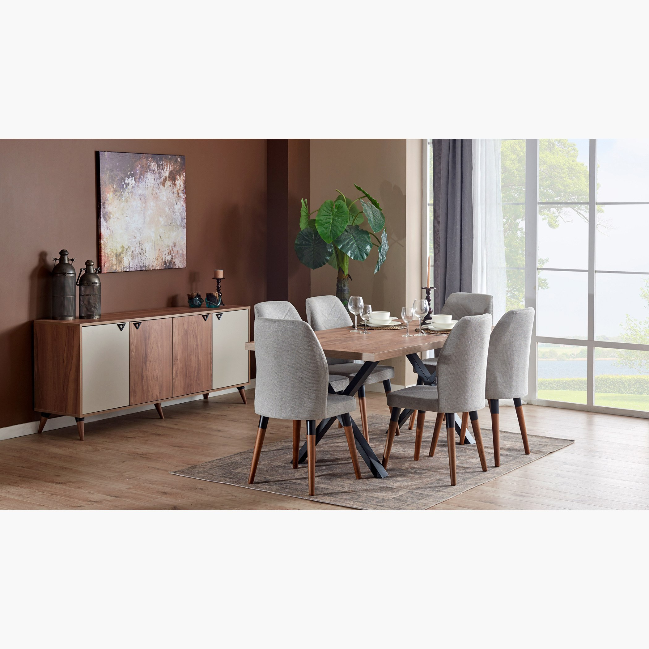 طقم سفرة 6 مقاعد من سانتياجو-hbxfurniture-diningtablesandsets-diningsets-sixseater-image-8