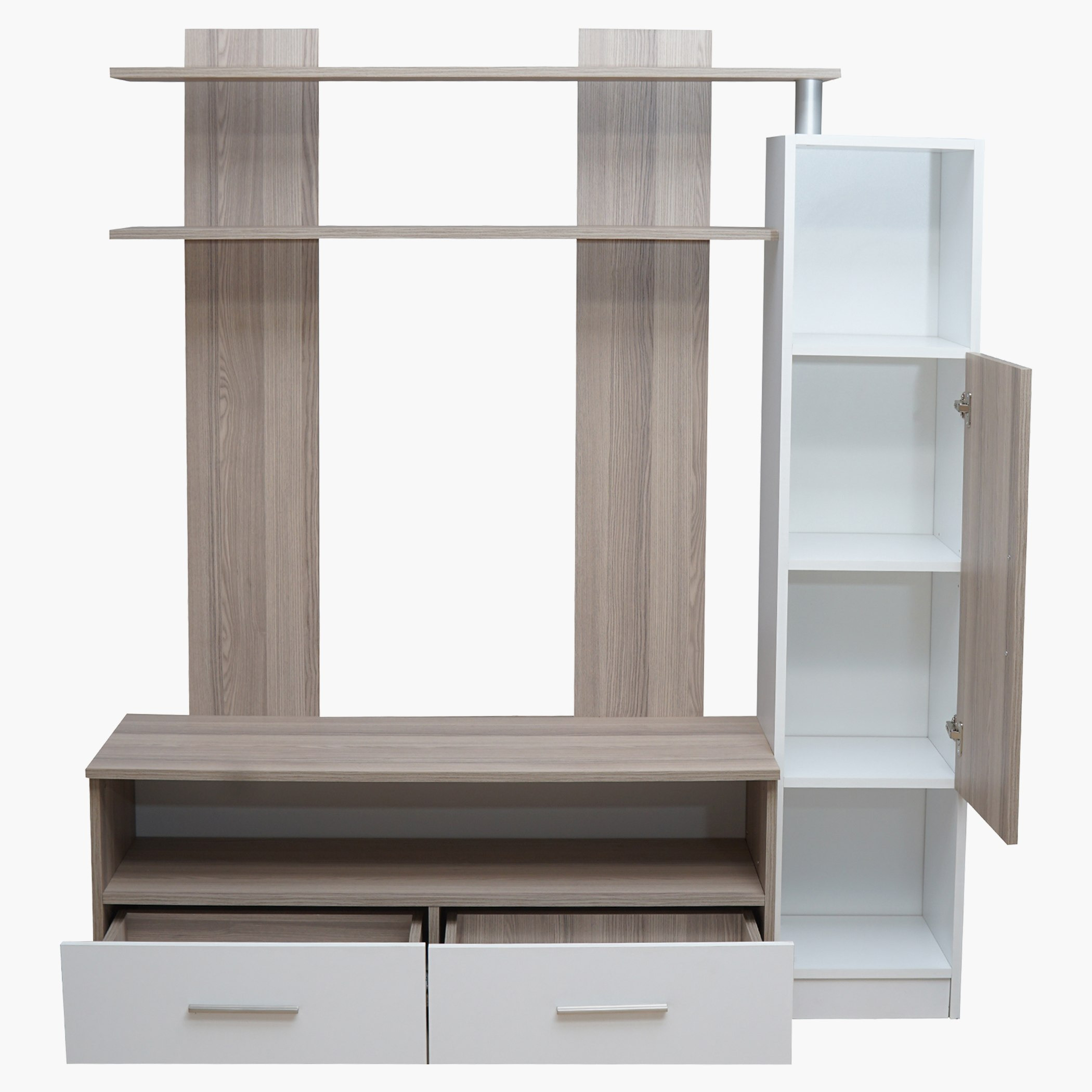 وحدة حائط مطفيّة بباب ودرجين من تريا-hbxlivingroom-mediaunitsandstorage-wallunits-image-3