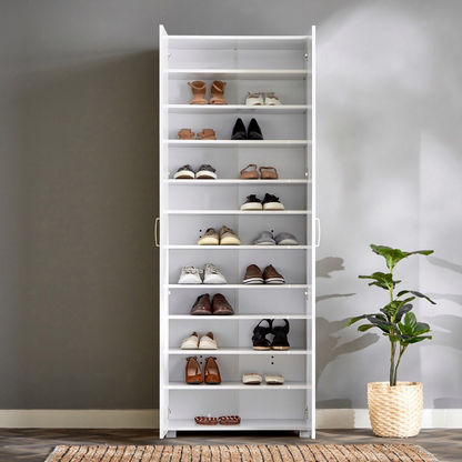 Moonlight 30-Pair Tall Shoe Cabinet with Mirror
