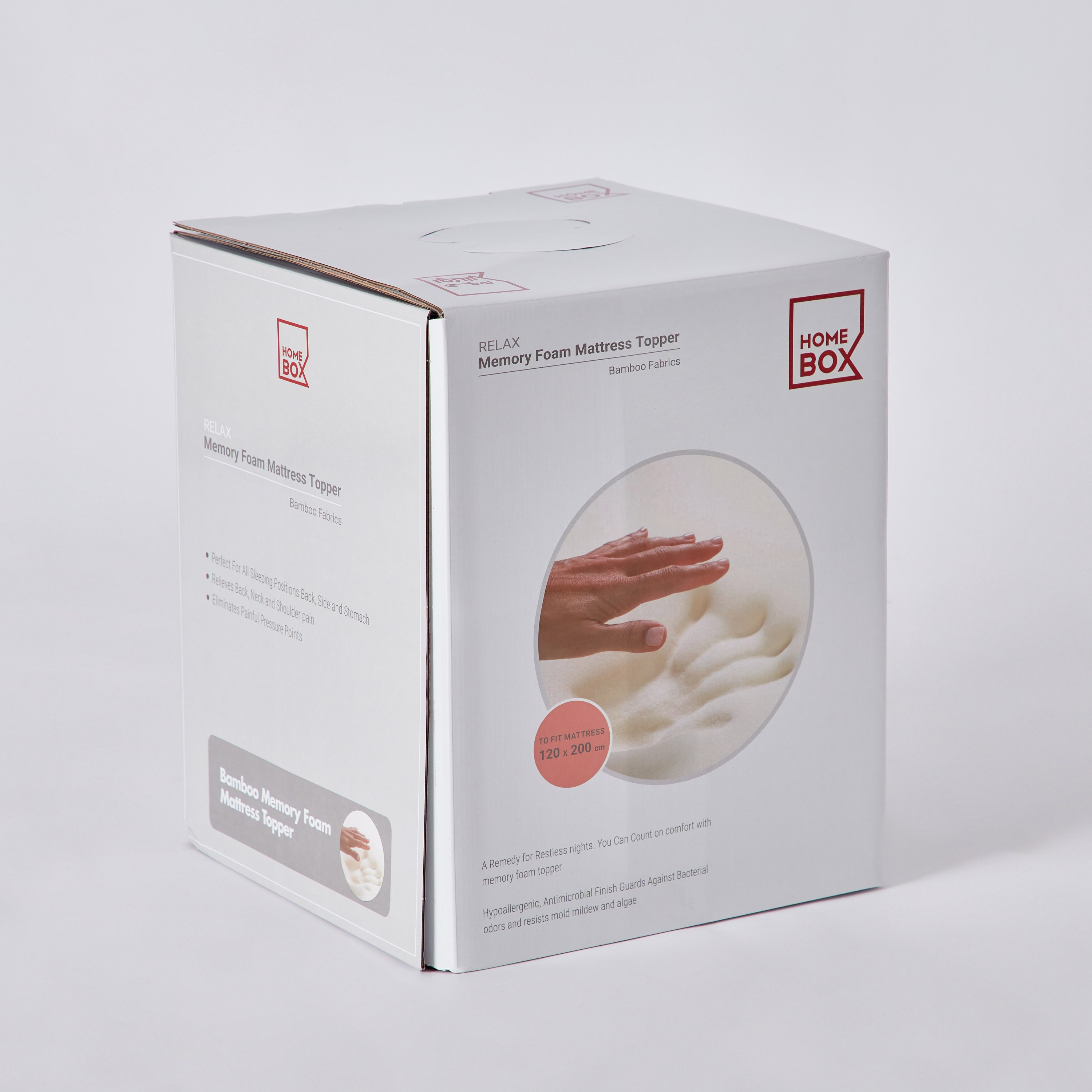 Relax Memory Foam Mattress Topper - 120x200 cm-PROMO_HB_AE_B1G1_250925-image-6