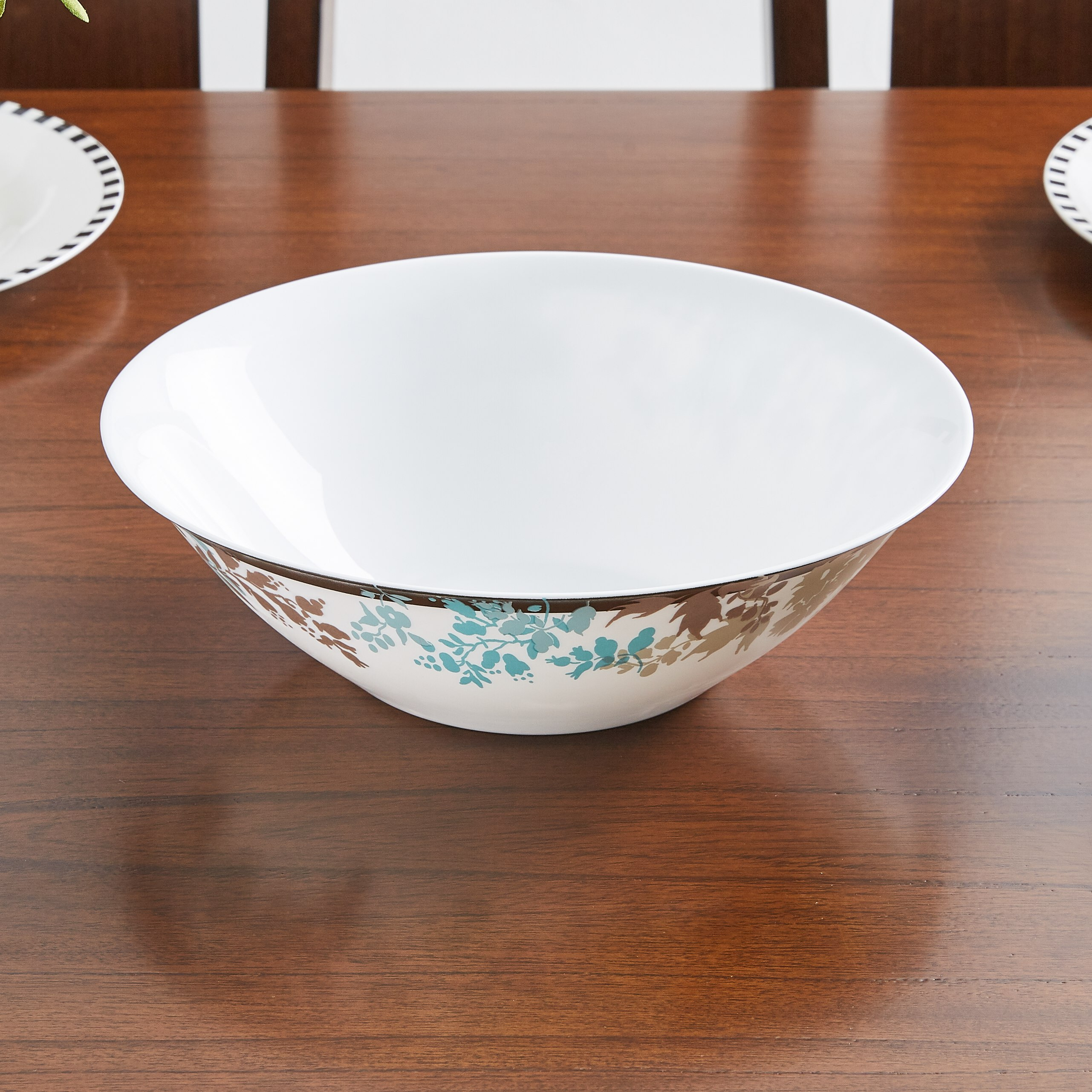 Foliage Printed Salad Bowl - 27 cm-hbxdecorandfurnishings-tabletop-crockery-image-1