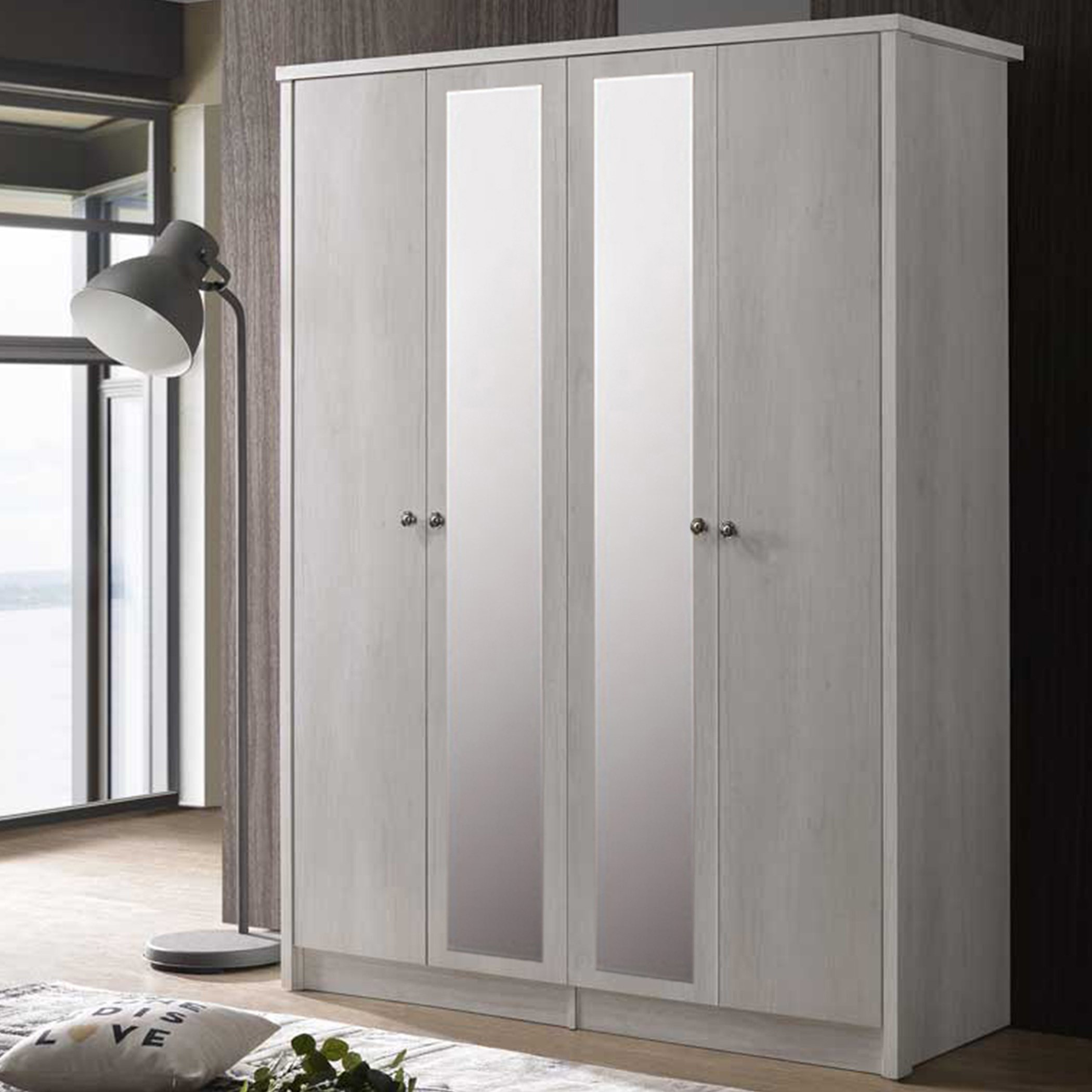 خزانة ملابس 4 أبواب مع مرآة - مونتويا من موڤو-hbxfurniture-wardrobes-image-6