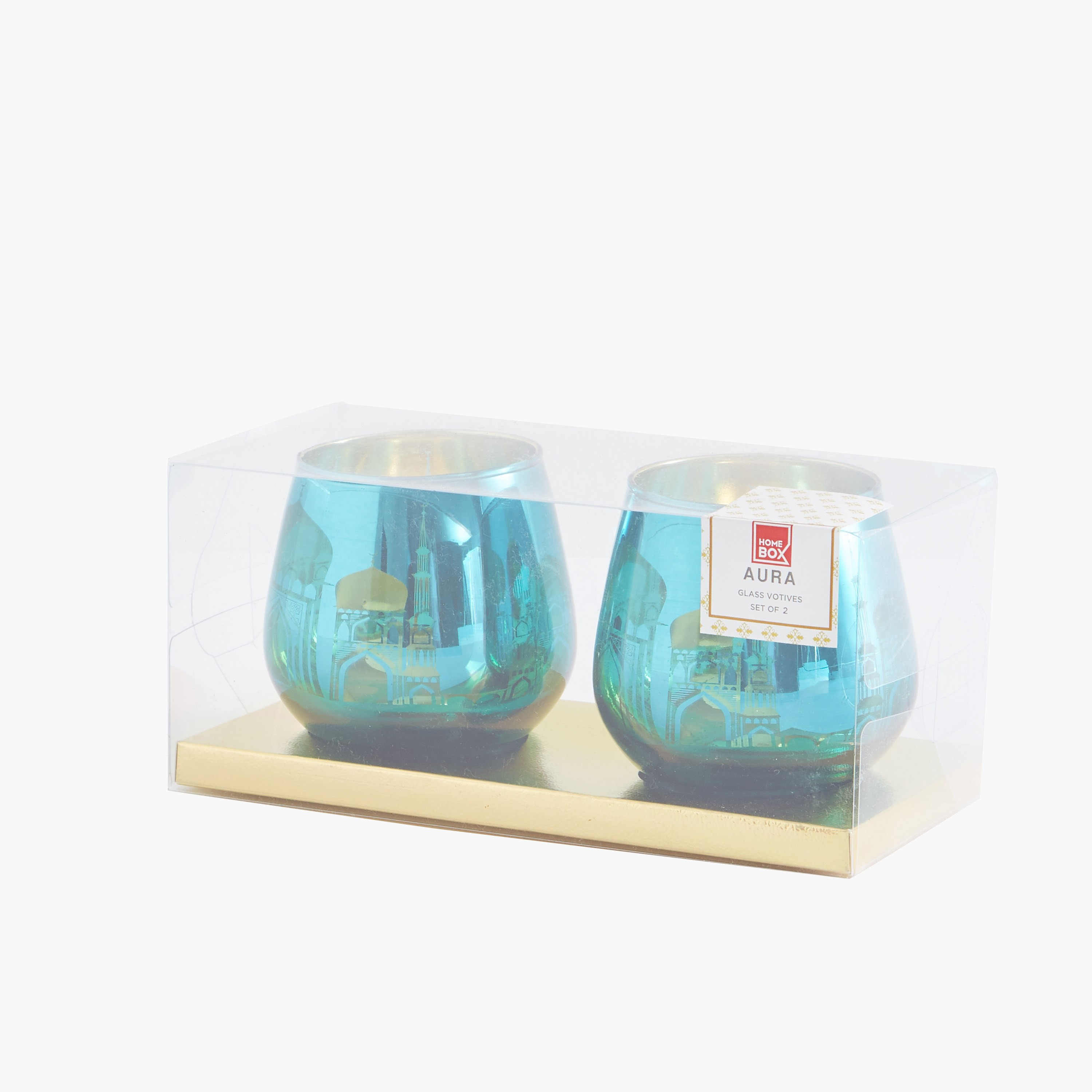 حامل شموع زجاج مظلل على شكل بيضة - طقم من قطعتين-hbxlivingroom-decorandaccessories-candleholders-image-1
