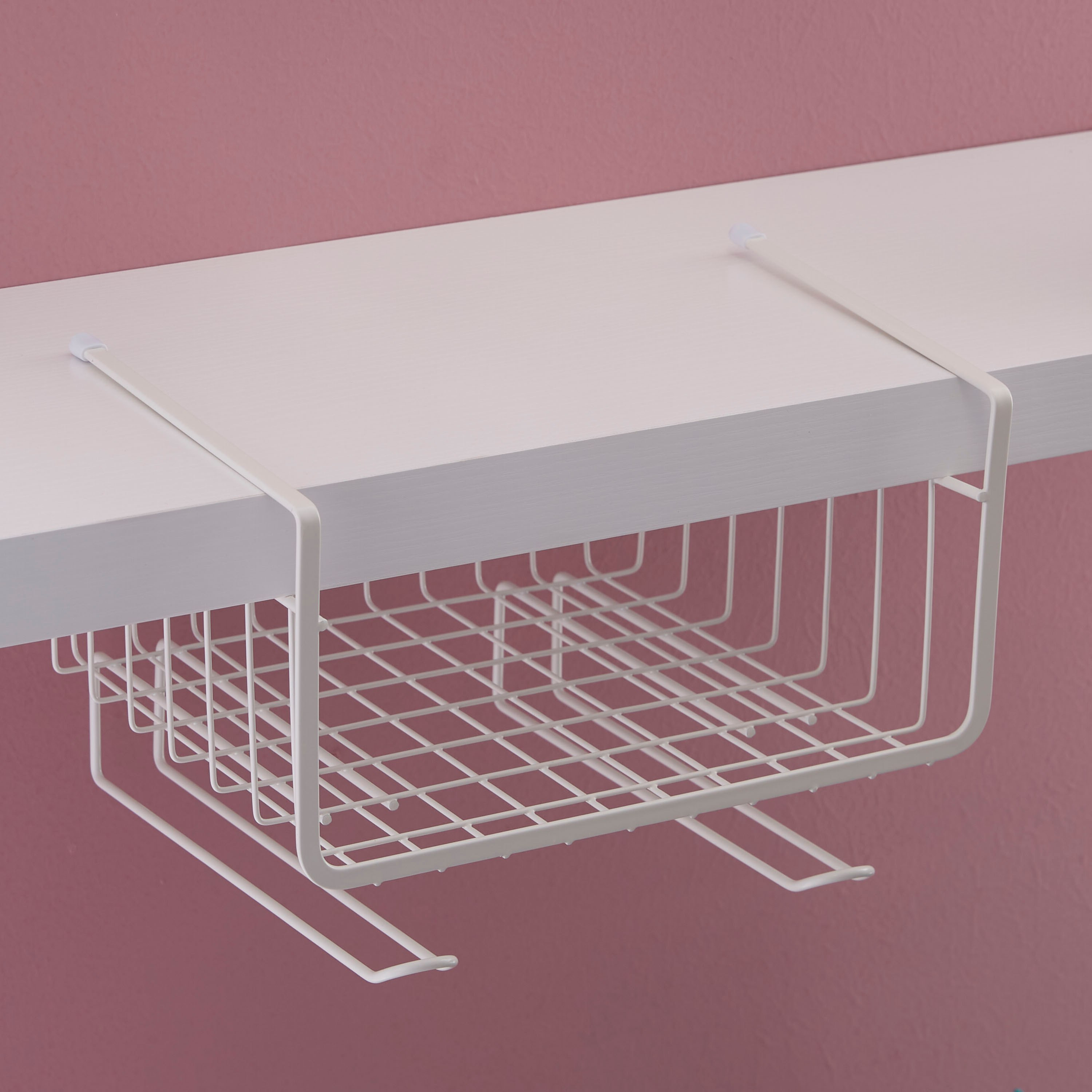 Maisan Overshelf Holder Basket with Mug Hooks-hbxhomeware-hbxkitchen-image-2