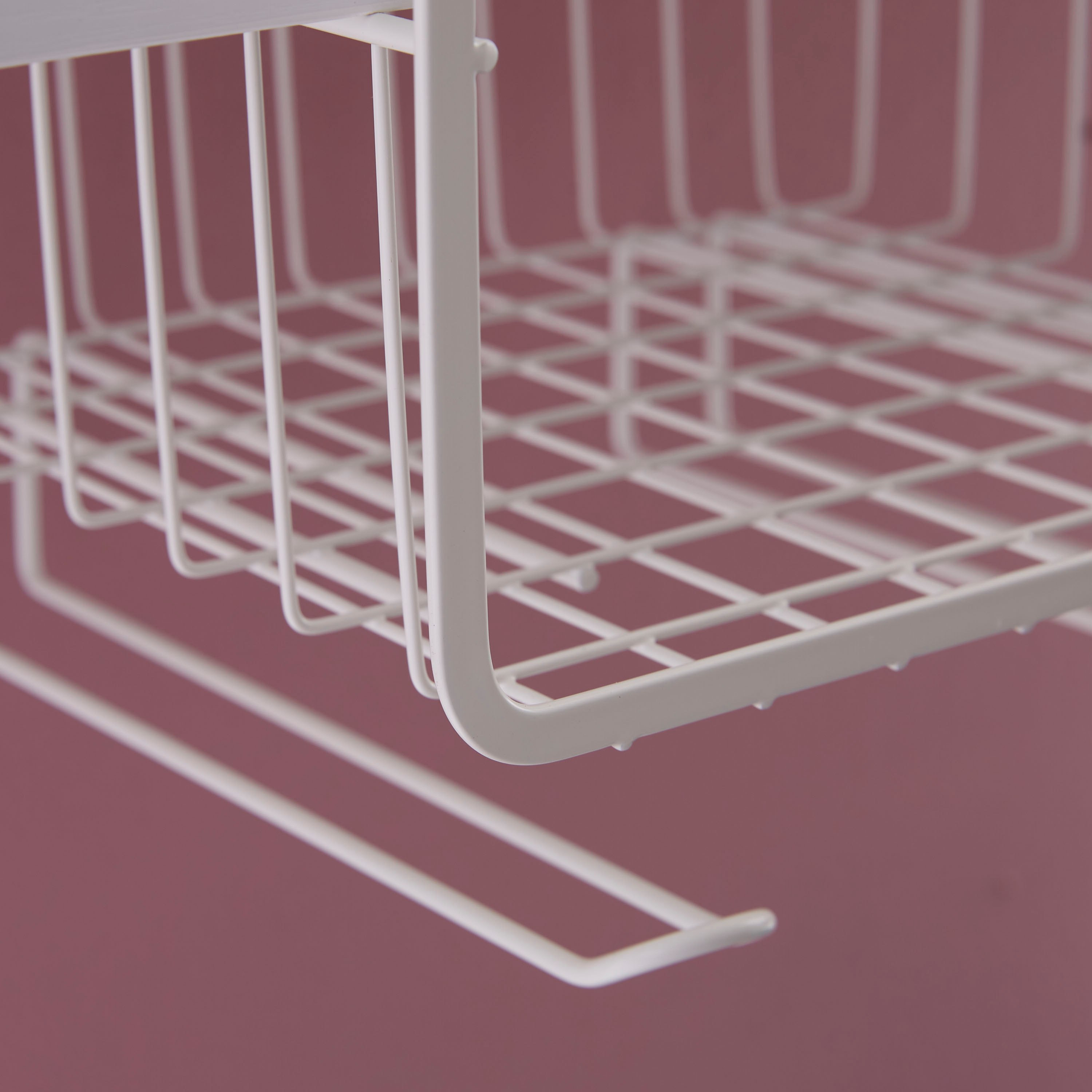 Maisan Overshelf Holder Basket with Mug Hooks-hbxhomeware-hbxkitchen-image-3
