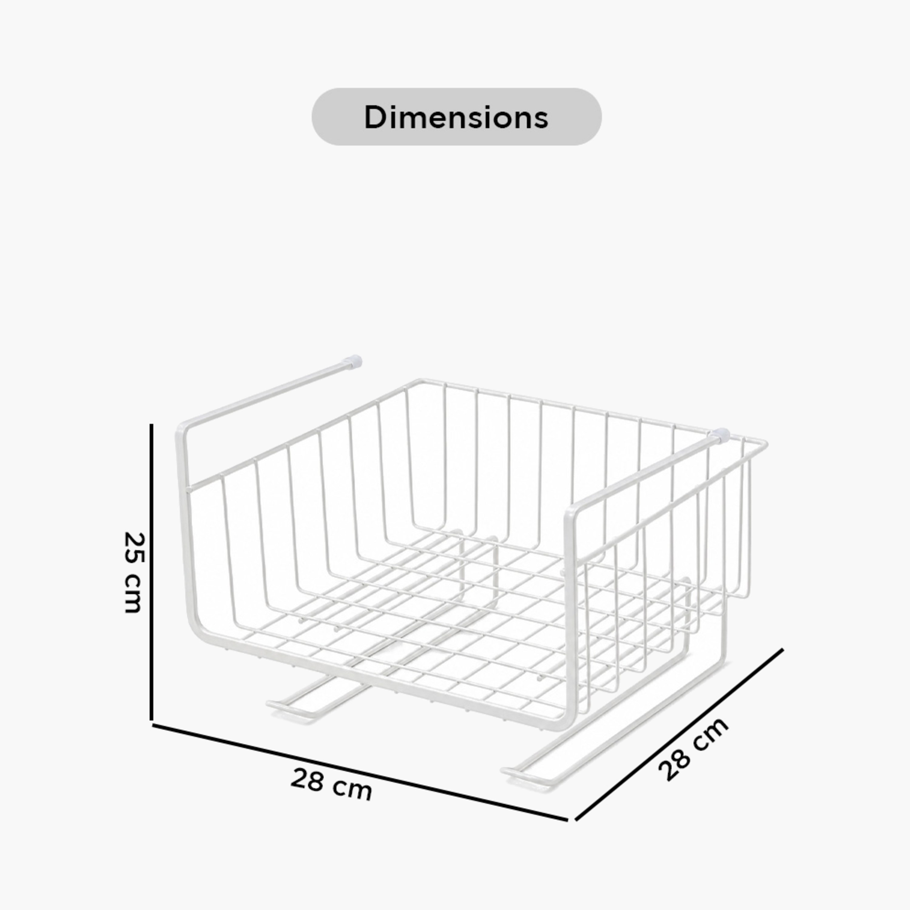 Maisan Overshelf Holder Basket with Mug Hooks-hbxhomeware-hbxkitchen-image-8