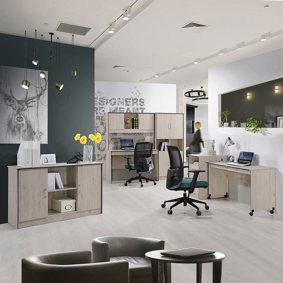 خزانة كتب منخفضة ببابين من إتزي-hbxfurniture-office-bookcases-image-6
