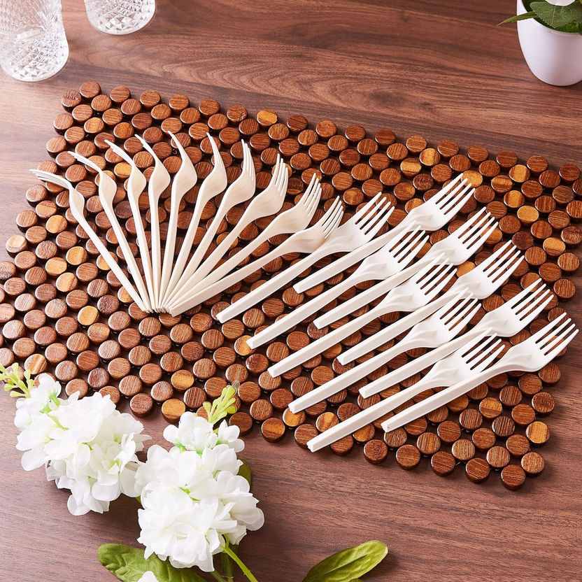 Pappco Cornstrach Table Fork - Set of 10-Disposables-image-0