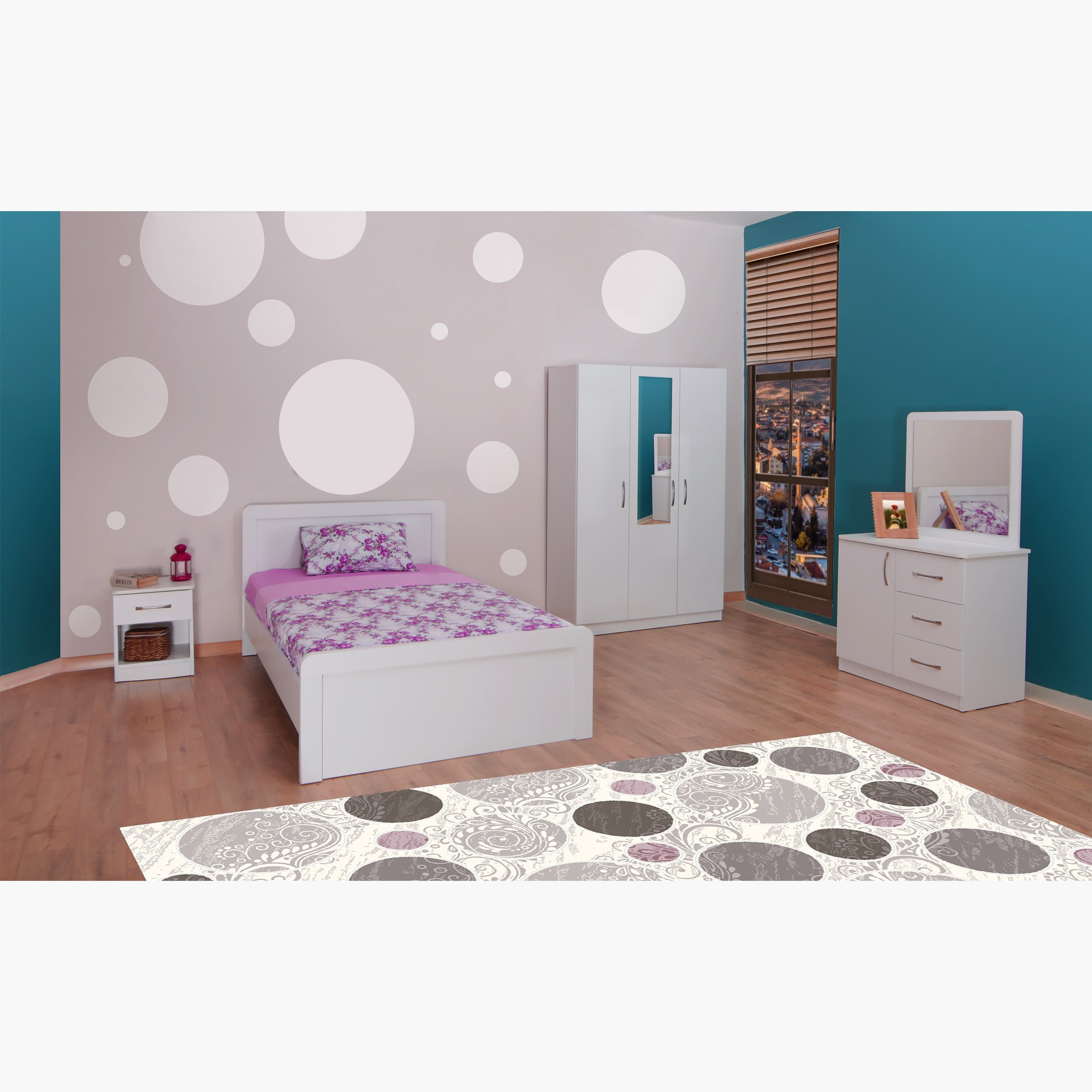 طاولة تزيين بـ3 أدراج  بدون مرآة من سانرايز-hbxfurniture-kidsroom-kidsdressersandmirrors-image-5