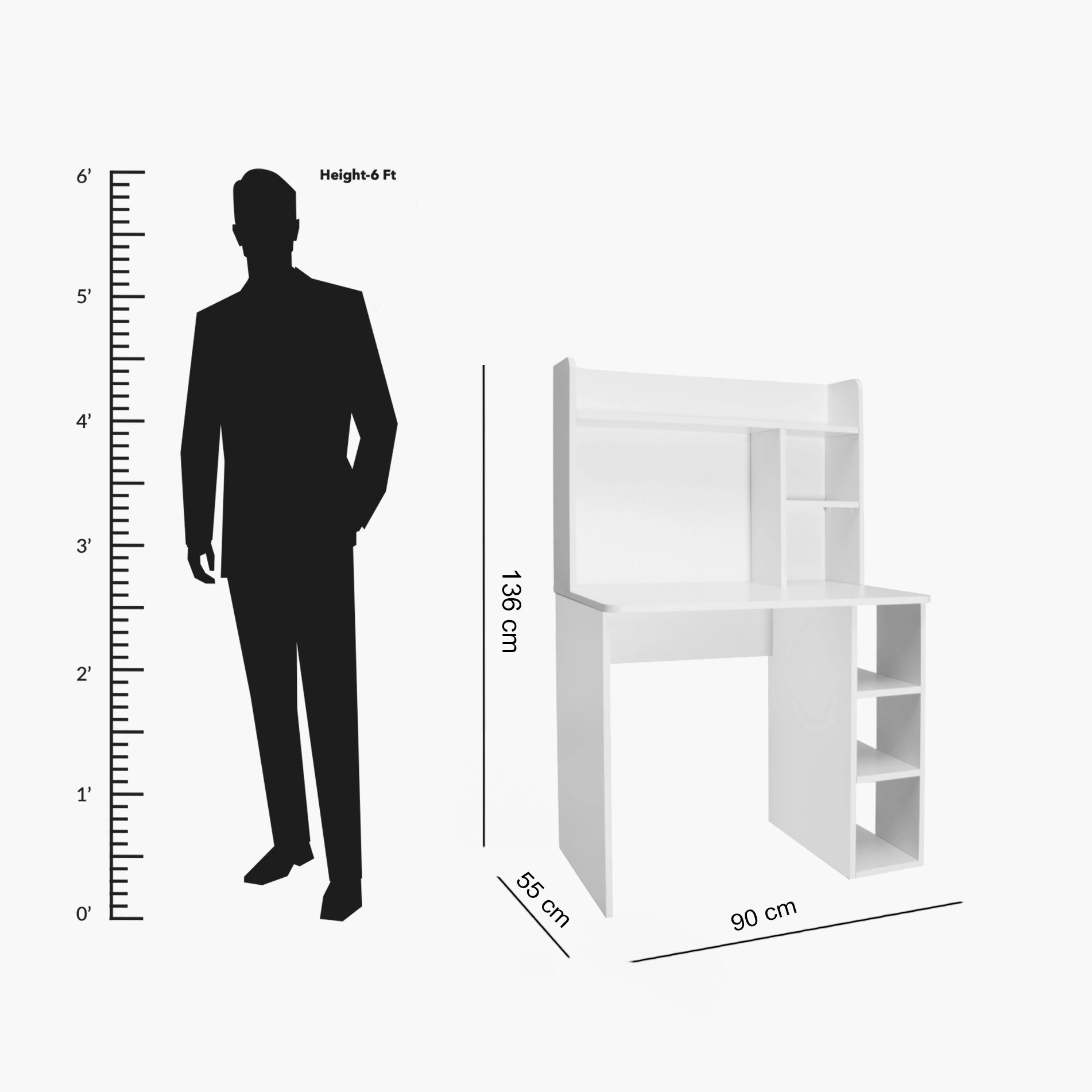 مكتب دراسة بمساحة تخزين من صن رايز-hbxfurniture-office-desks-image-4