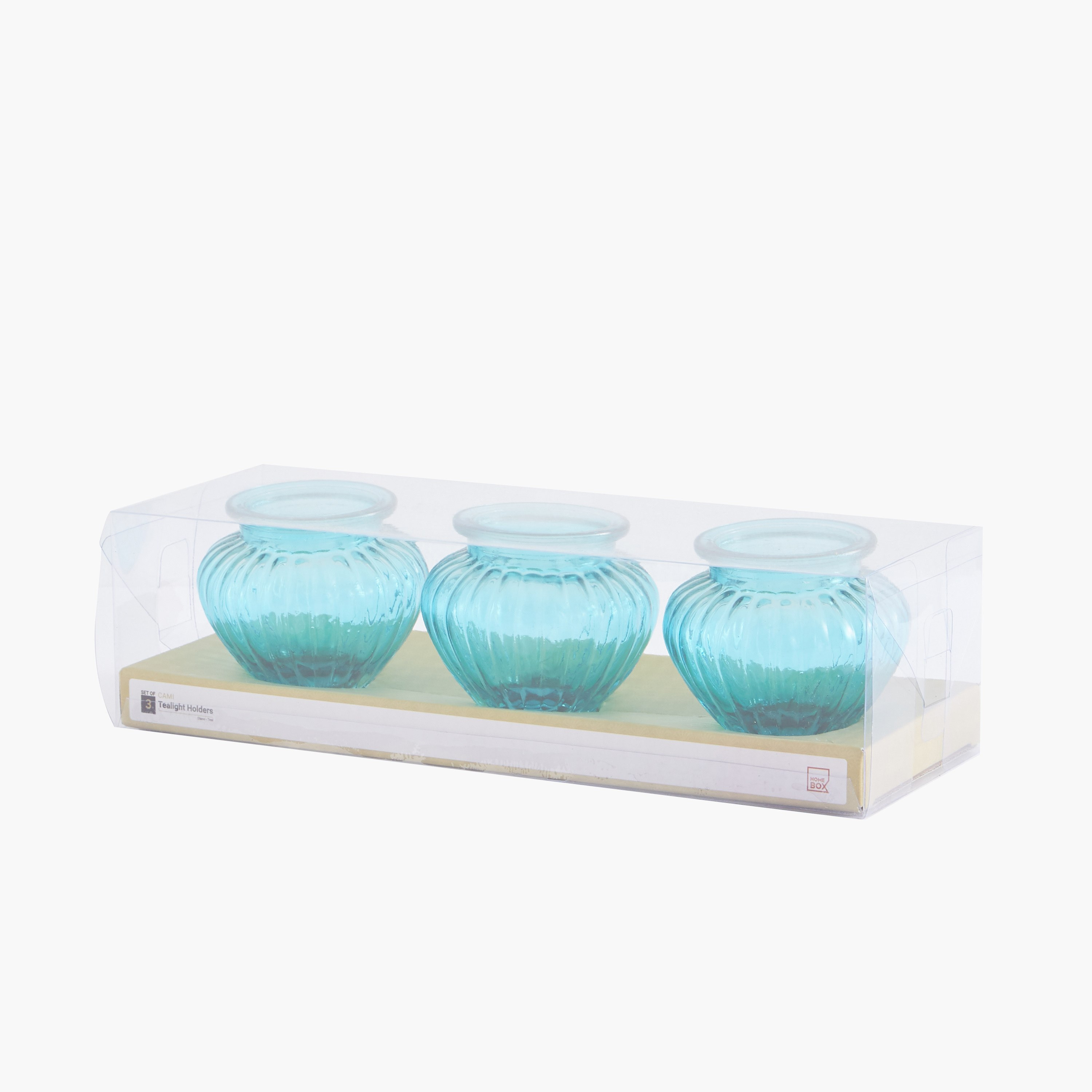 حامل شموع صغيرة زجاجي من كامي - طقم من 3 قطع-hbxlivingroom-decorandaccessories-candleholders-image-1