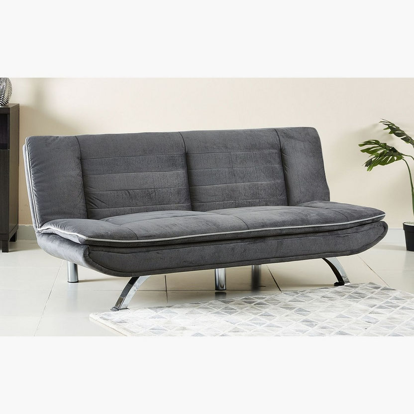 Joyfull 3-Seater Armless Fabric Sofa Bed-Sofa Beds-image-2