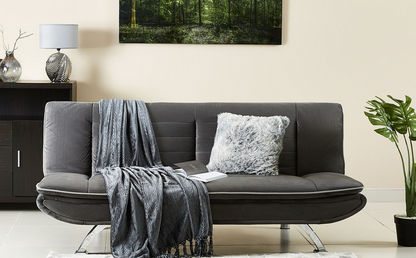 Joyfull 3-Seater Armless Fabric Sofa Bed